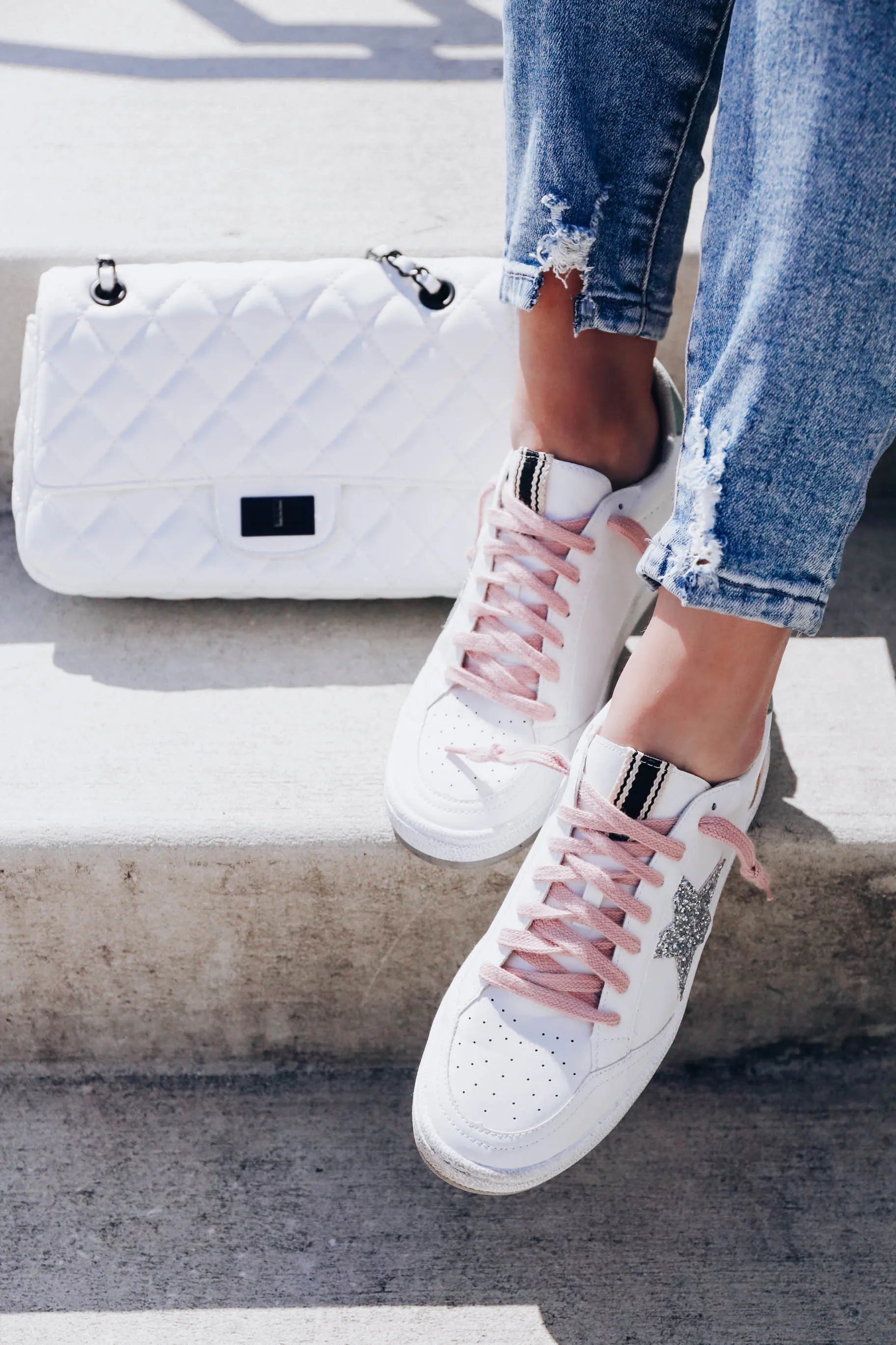 Paz Sparkle Sneaker by ShuShop - Silver