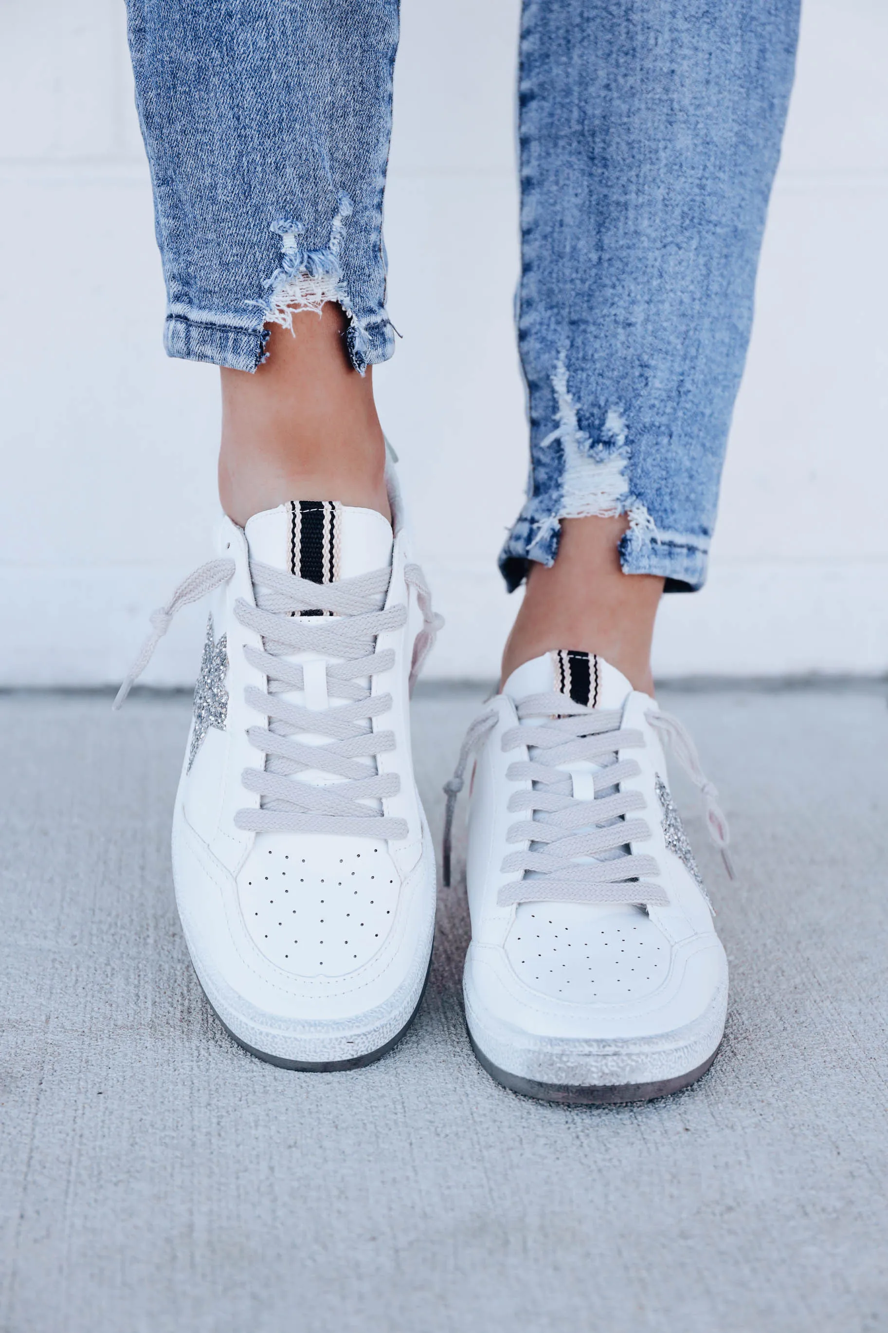 Paz Sparkle Sneaker by ShuShop - Silver