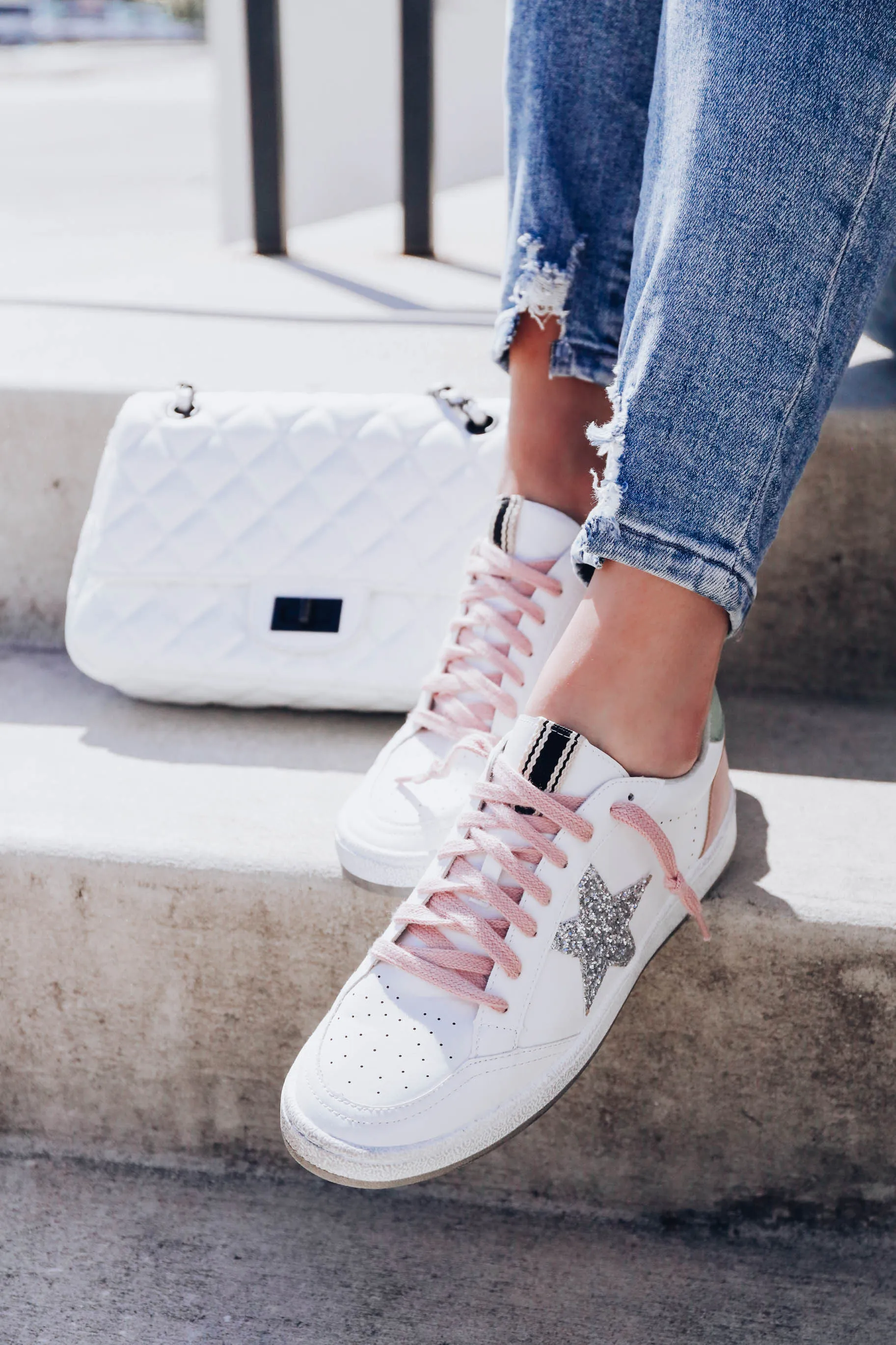 Paz Sparkle Sneaker by ShuShop - Silver