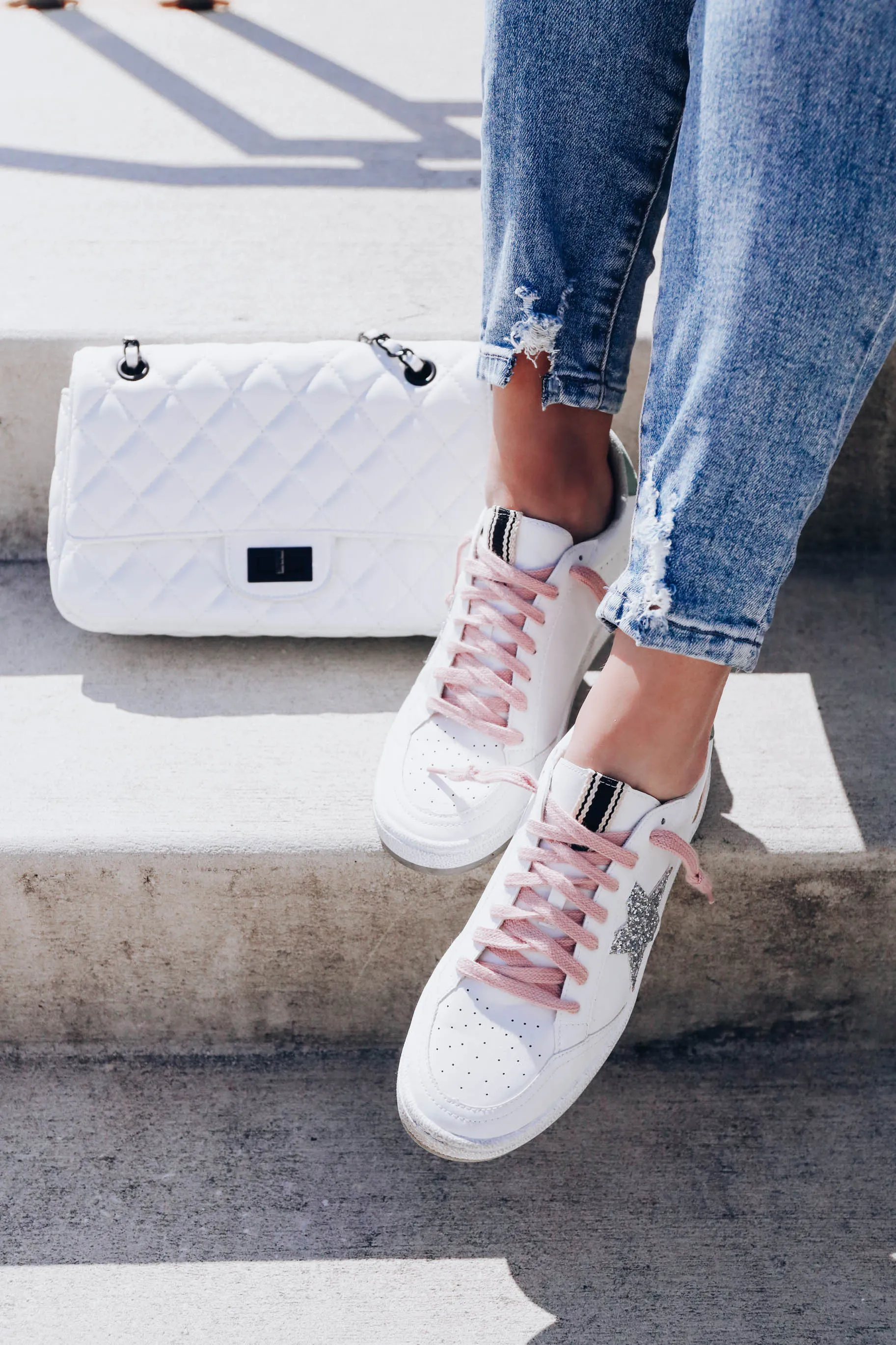 Paz Sparkle Sneaker by ShuShop - Silver