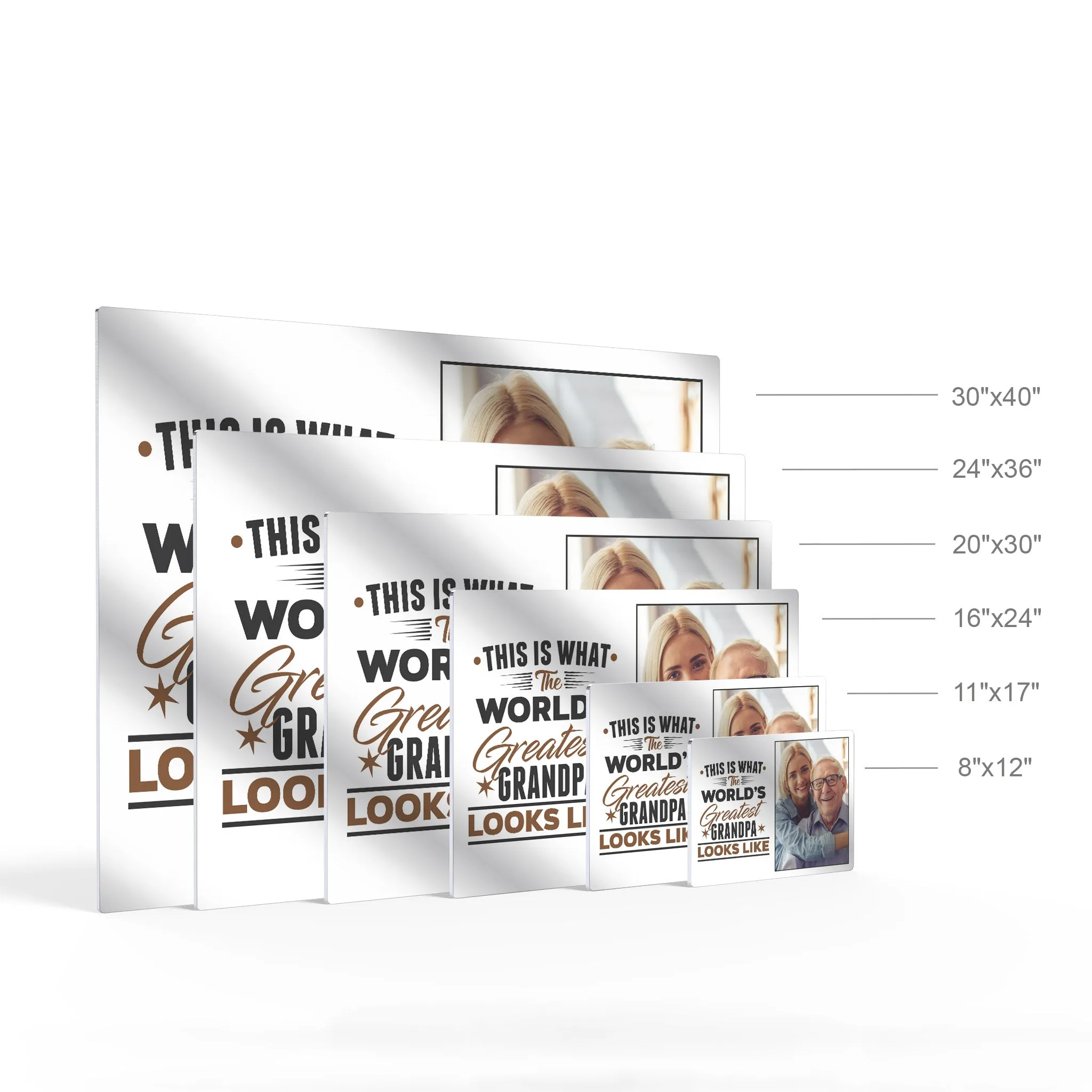 Personalized Father Gift Wall Art Custom Photo This is What the World's Greatest Grandpa Looks Like
