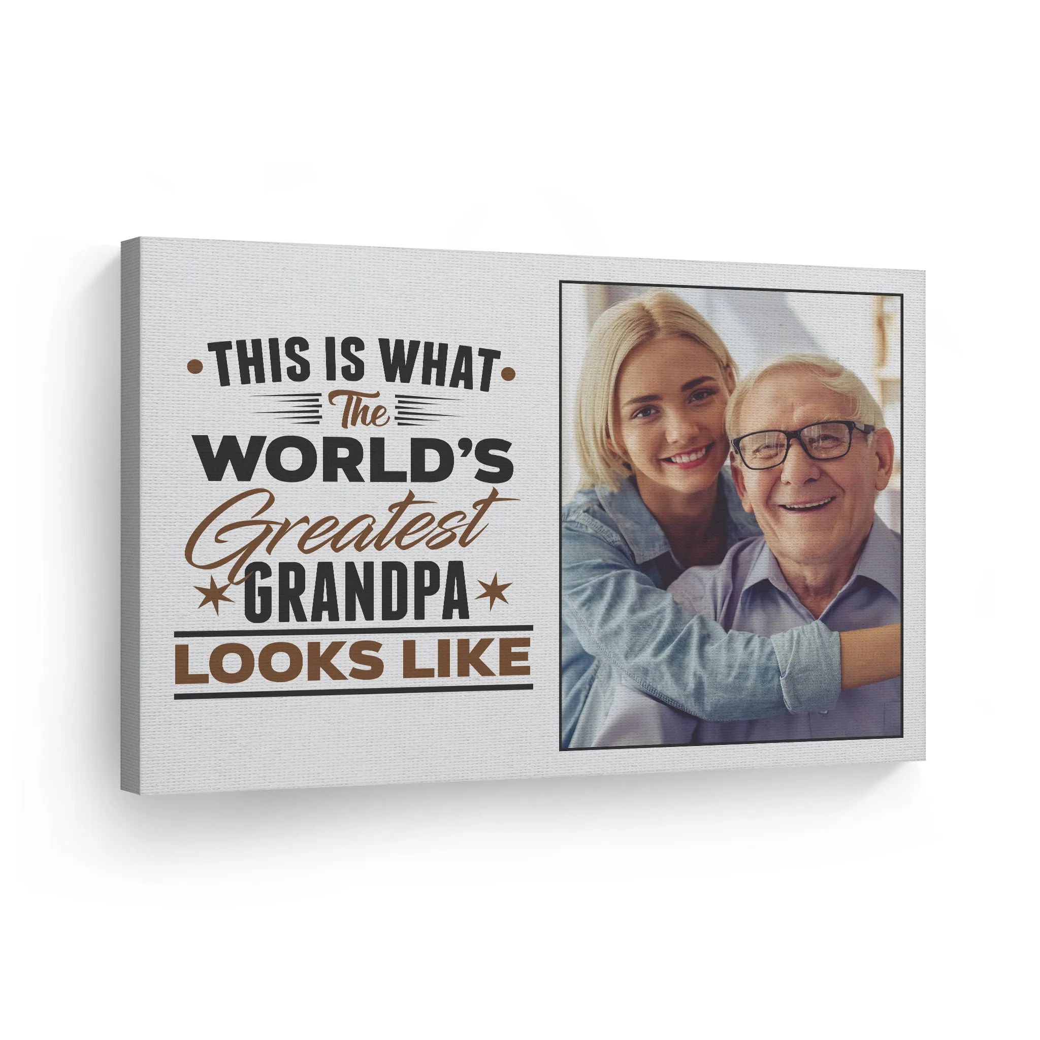 Personalized Father Gift Wall Art Custom Photo This is What the World's Greatest Grandpa Looks Like