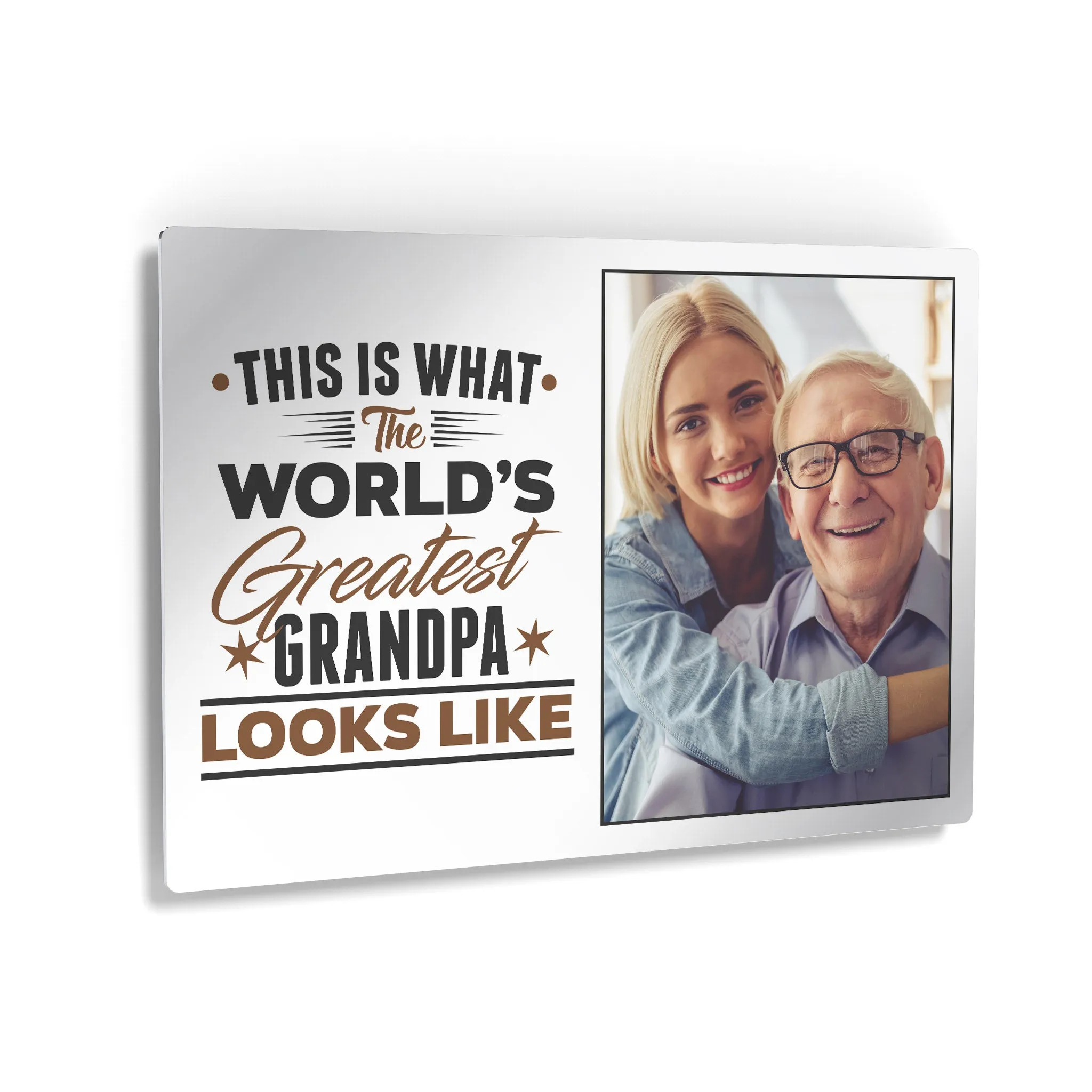 Personalized Father Gift Wall Art Custom Photo This is What the World's Greatest Grandpa Looks Like