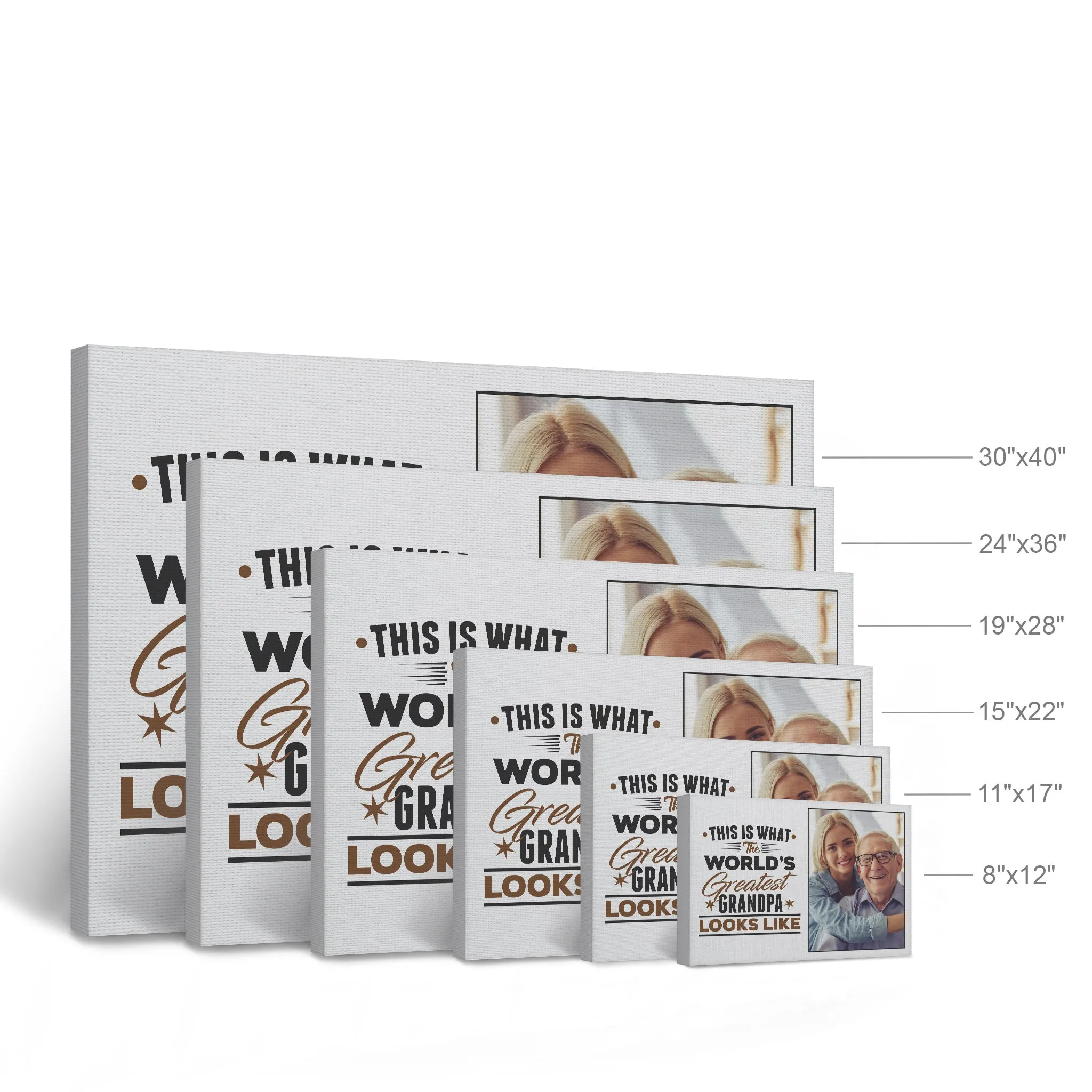 Personalized Father Gift Wall Art Custom Photo This is What the World's Greatest Grandpa Looks Like