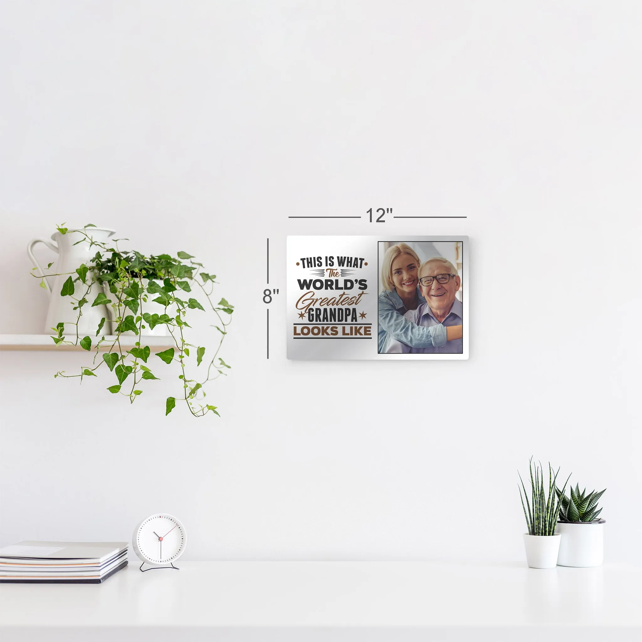 Personalized Father Gift Wall Art Custom Photo This is What the World's Greatest Grandpa Looks Like
