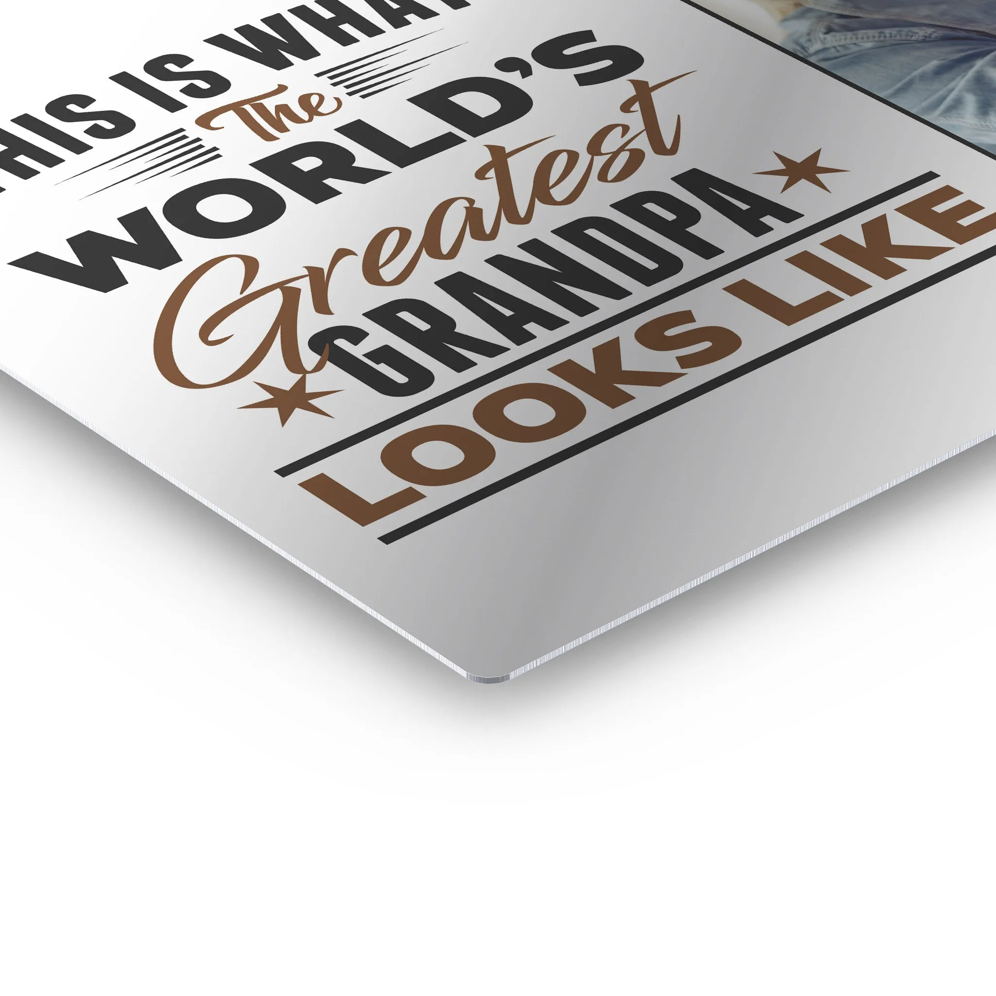 Personalized Father Gift Wall Art Custom Photo This is What the World's Greatest Grandpa Looks Like