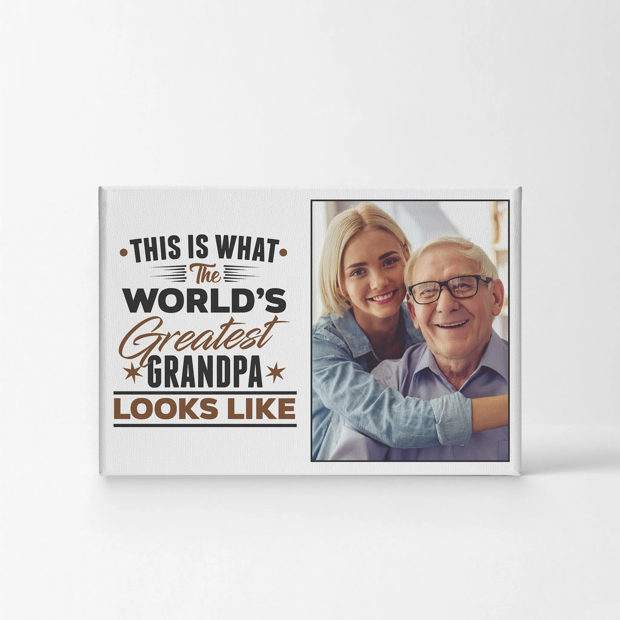Personalized Father Gift Wall Art Custom Photo This is What the World's Greatest Grandpa Looks Like