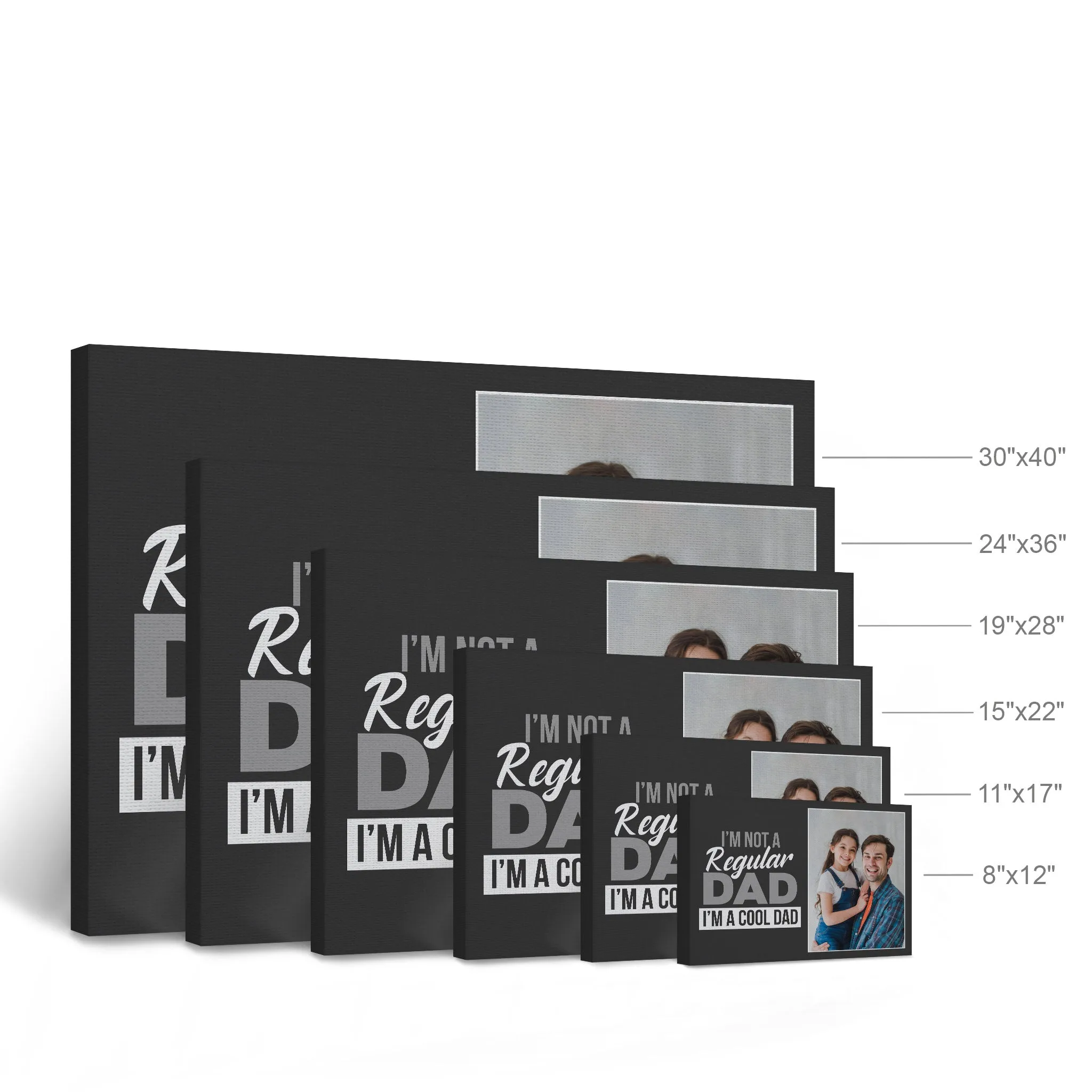 Personalized Father`s Day  Gift Wall Art Custom Photo  I'm not a Regular Dad I'm a Cool Dad