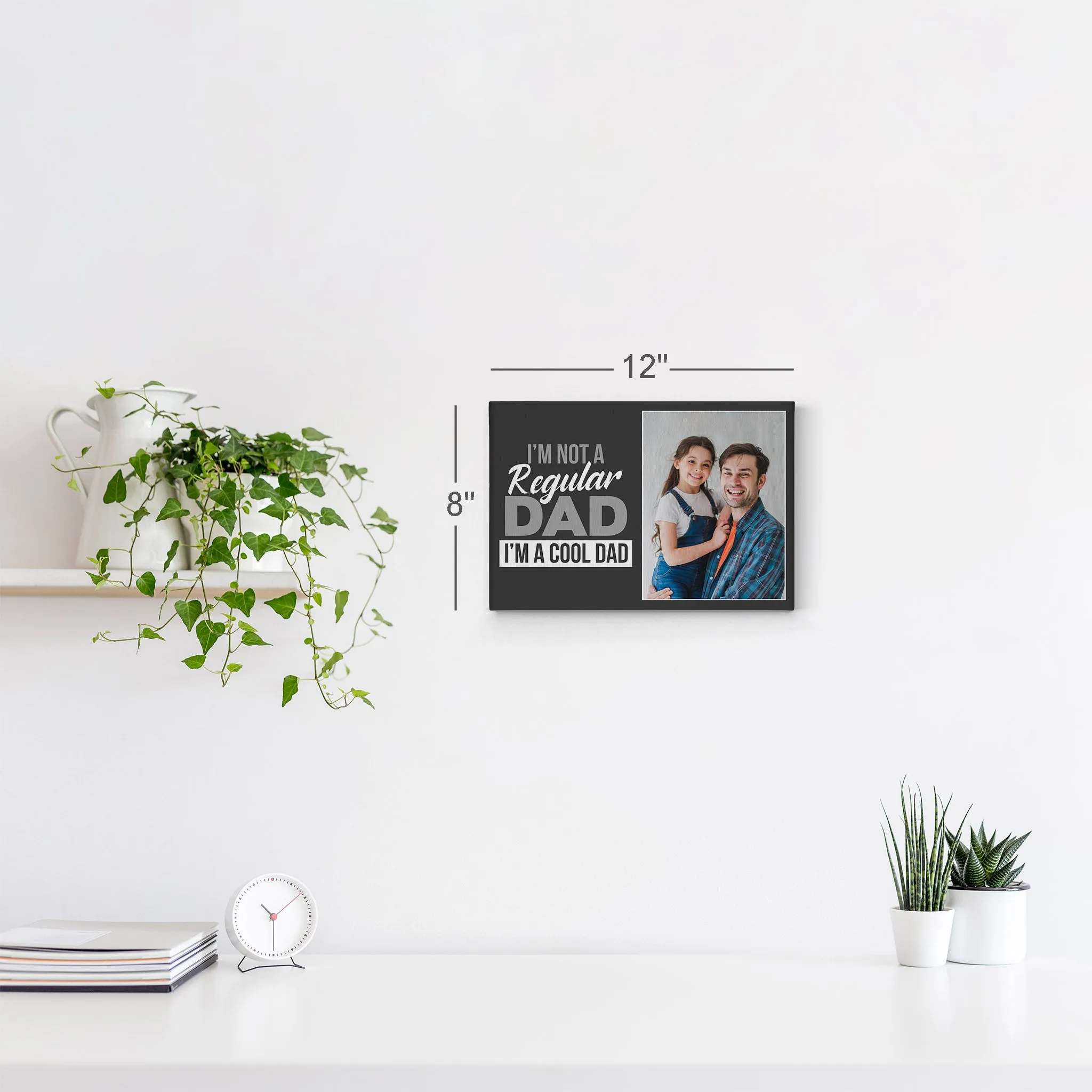 Personalized Father`s Day  Gift Wall Art Custom Photo  I'm not a Regular Dad I'm a Cool Dad