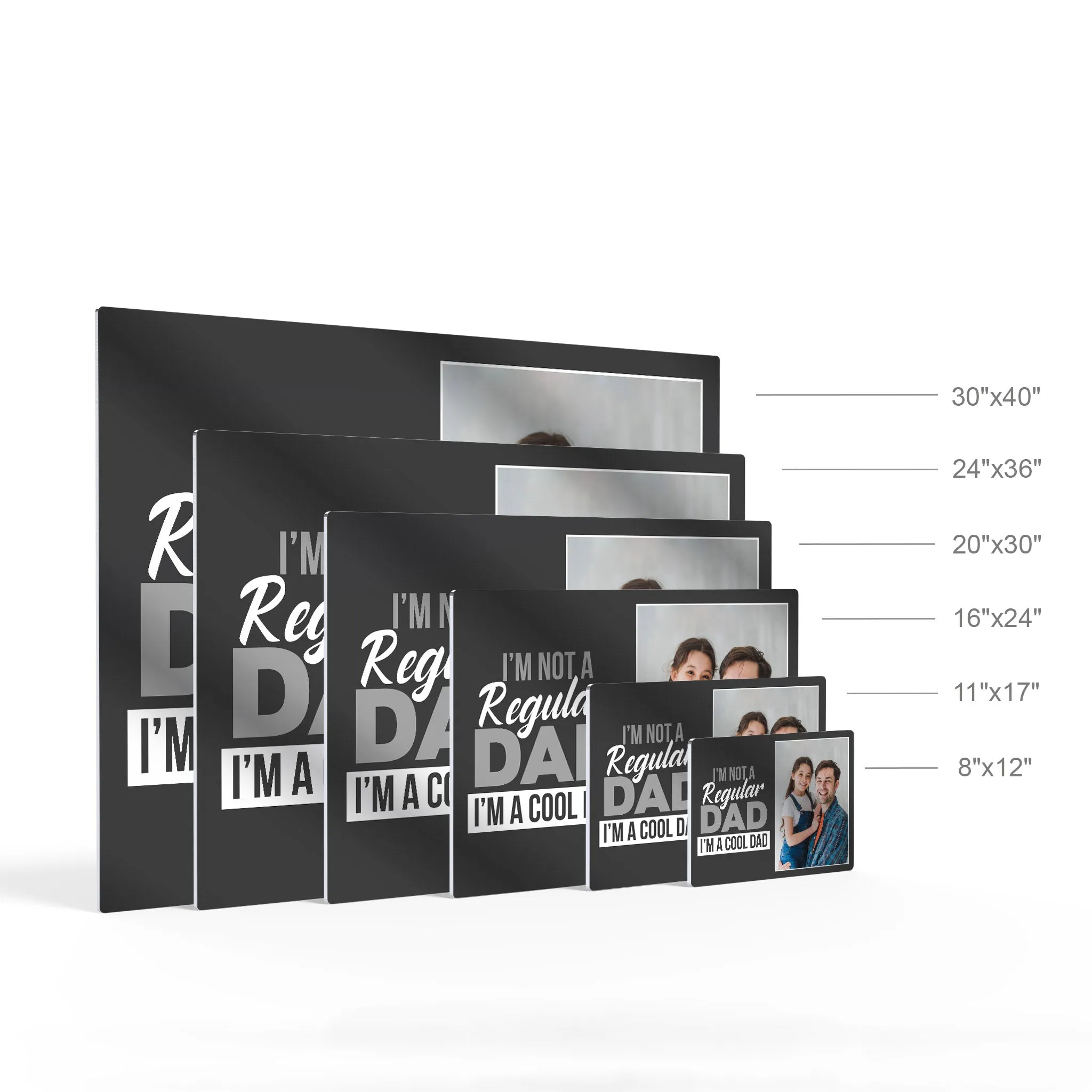 Personalized Father`s Day  Gift Wall Art Custom Photo  I'm not a Regular Dad I'm a Cool Dad