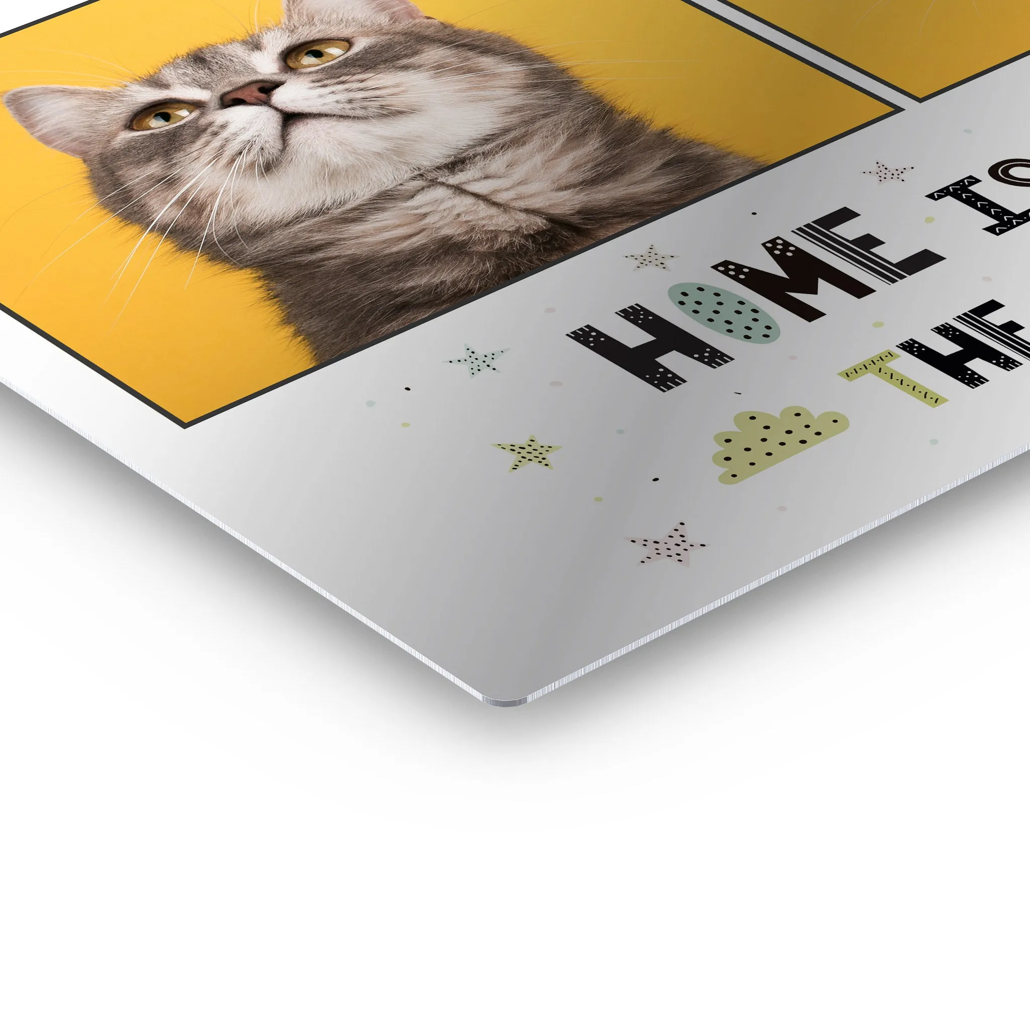 Personalized Gift Wall Art Custom Photo Collage Pet - Home is Where the Cat is