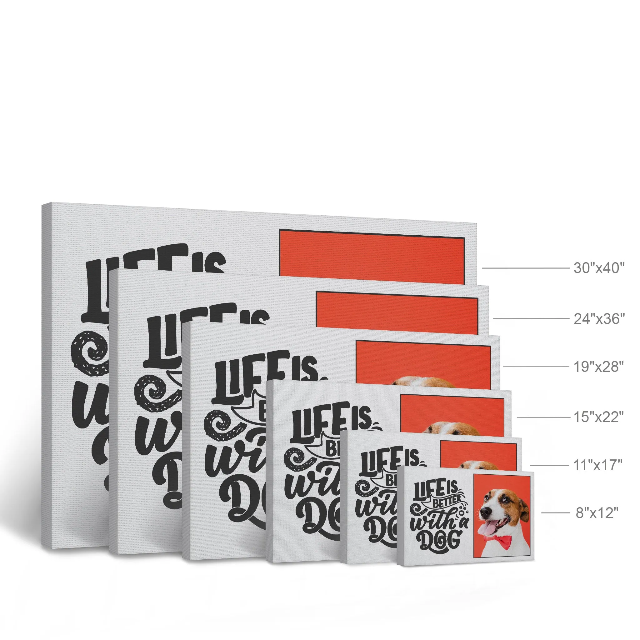 Personalized Gift Wall Art Custom Photo Pet - Life is Better with a Dog