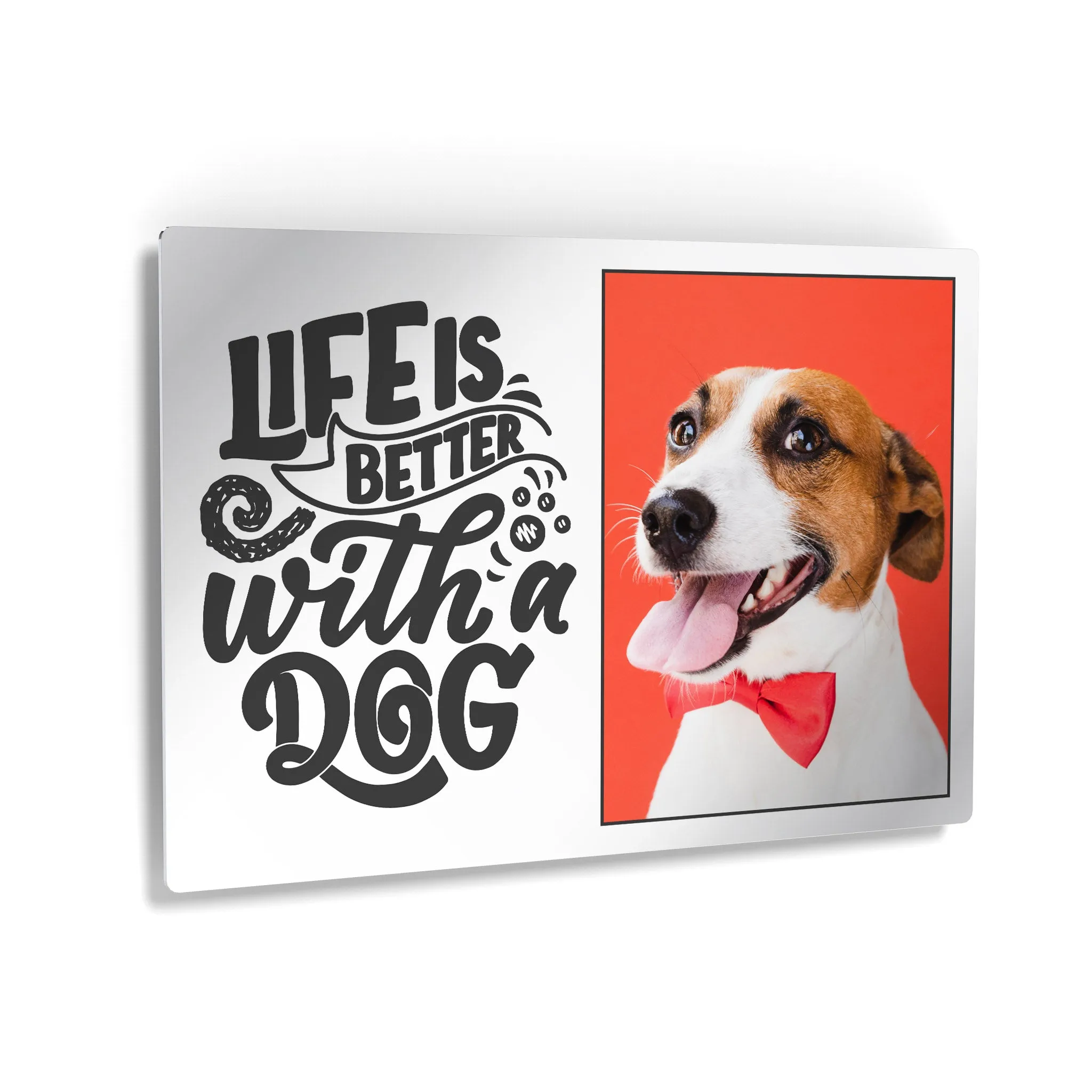 Personalized Gift Wall Art Custom Photo Pet - Life is Better with a Dog