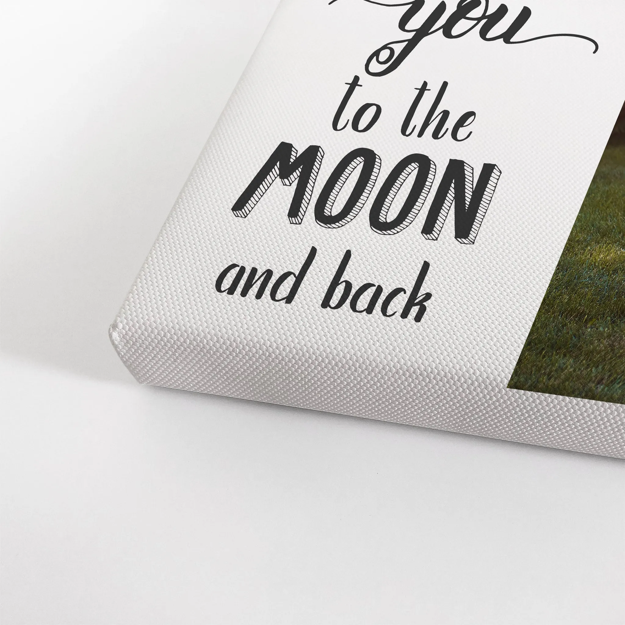 Personalized Gift Wall Art Custom Photo with I Love You to the Moon and Back Quote