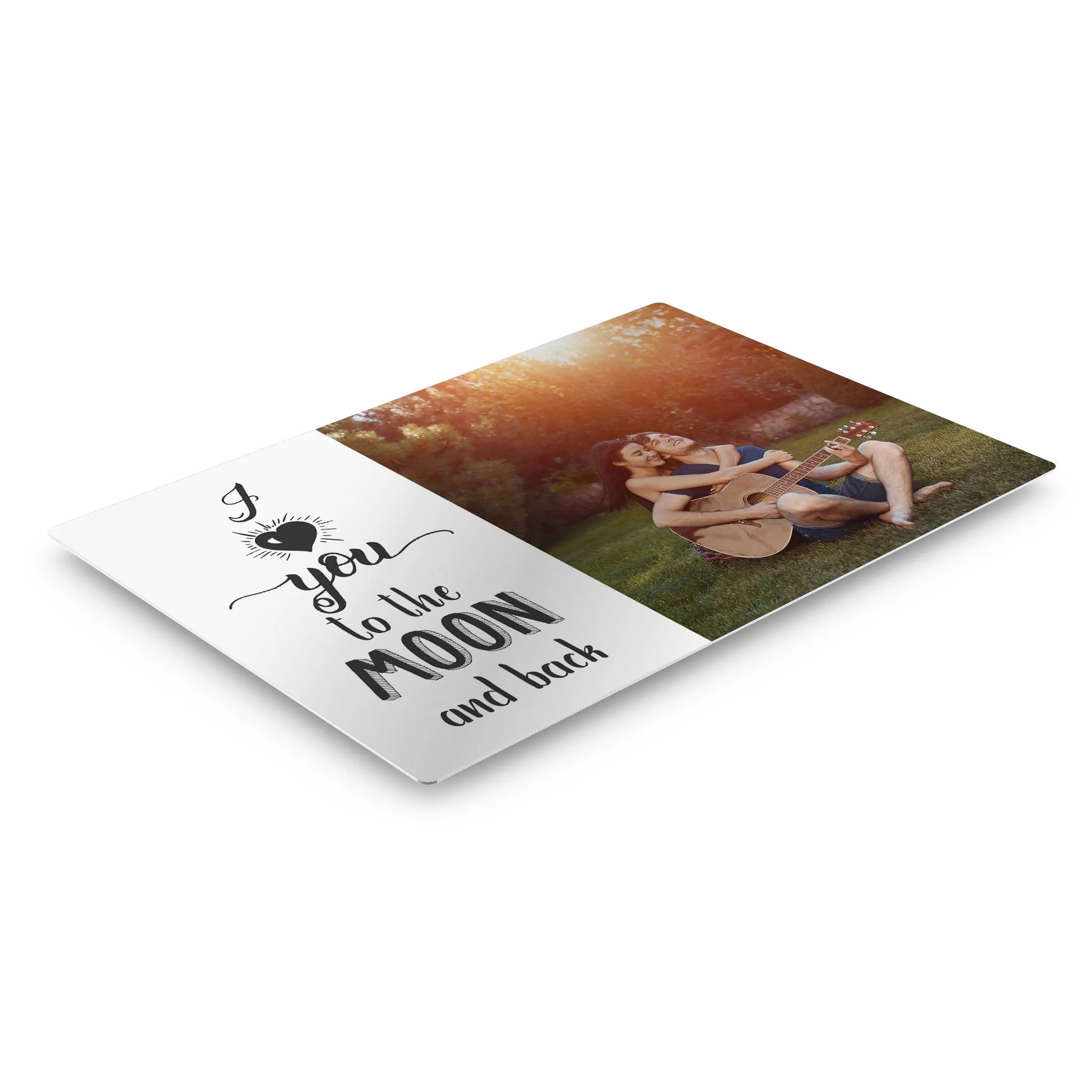 Personalized Gift Wall Art Custom Photo with I Love You to the Moon and Back Quote