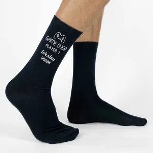 Personalized Wedding Socks with a Gaming Theme