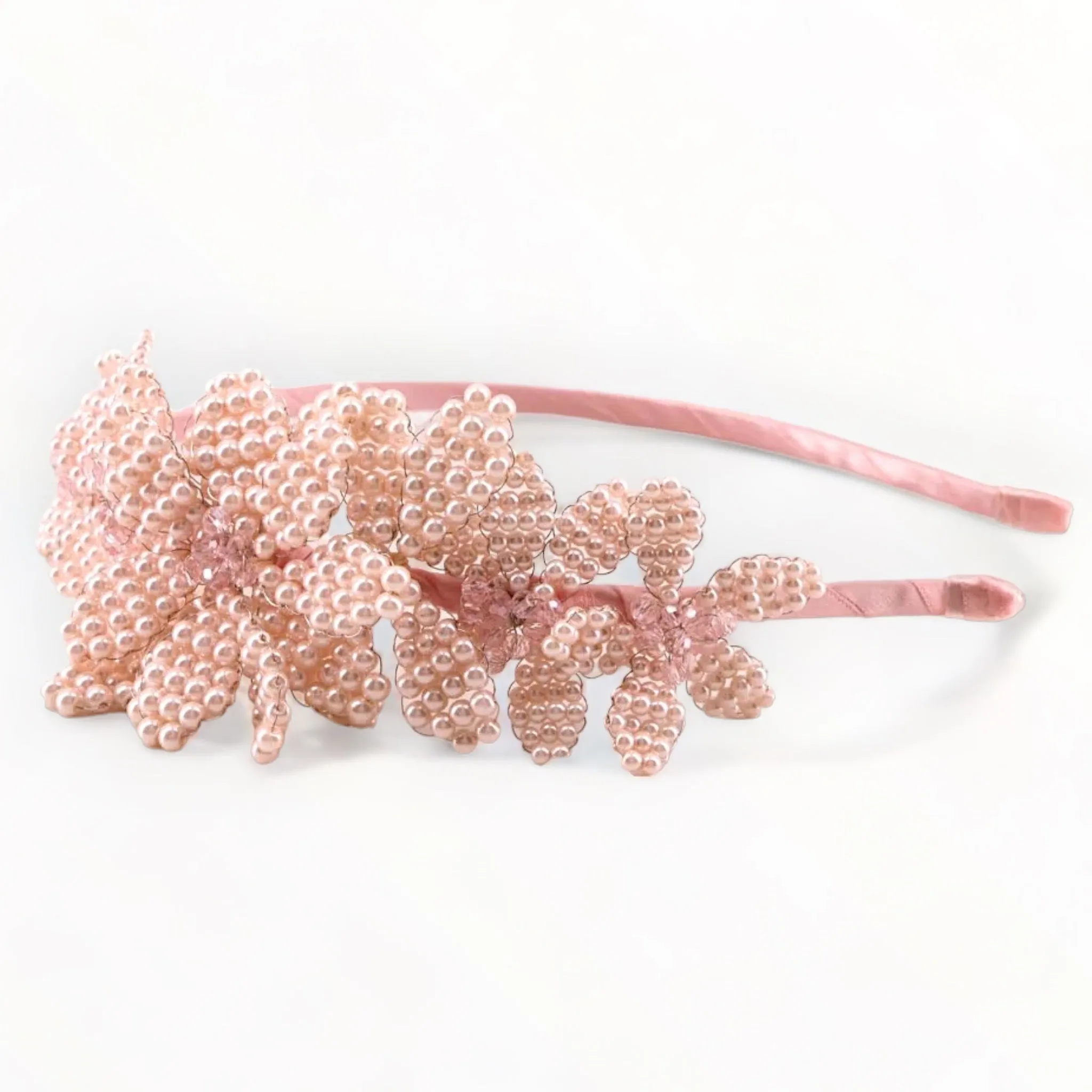 Princess of Pearls Childs Designer Pink Headband