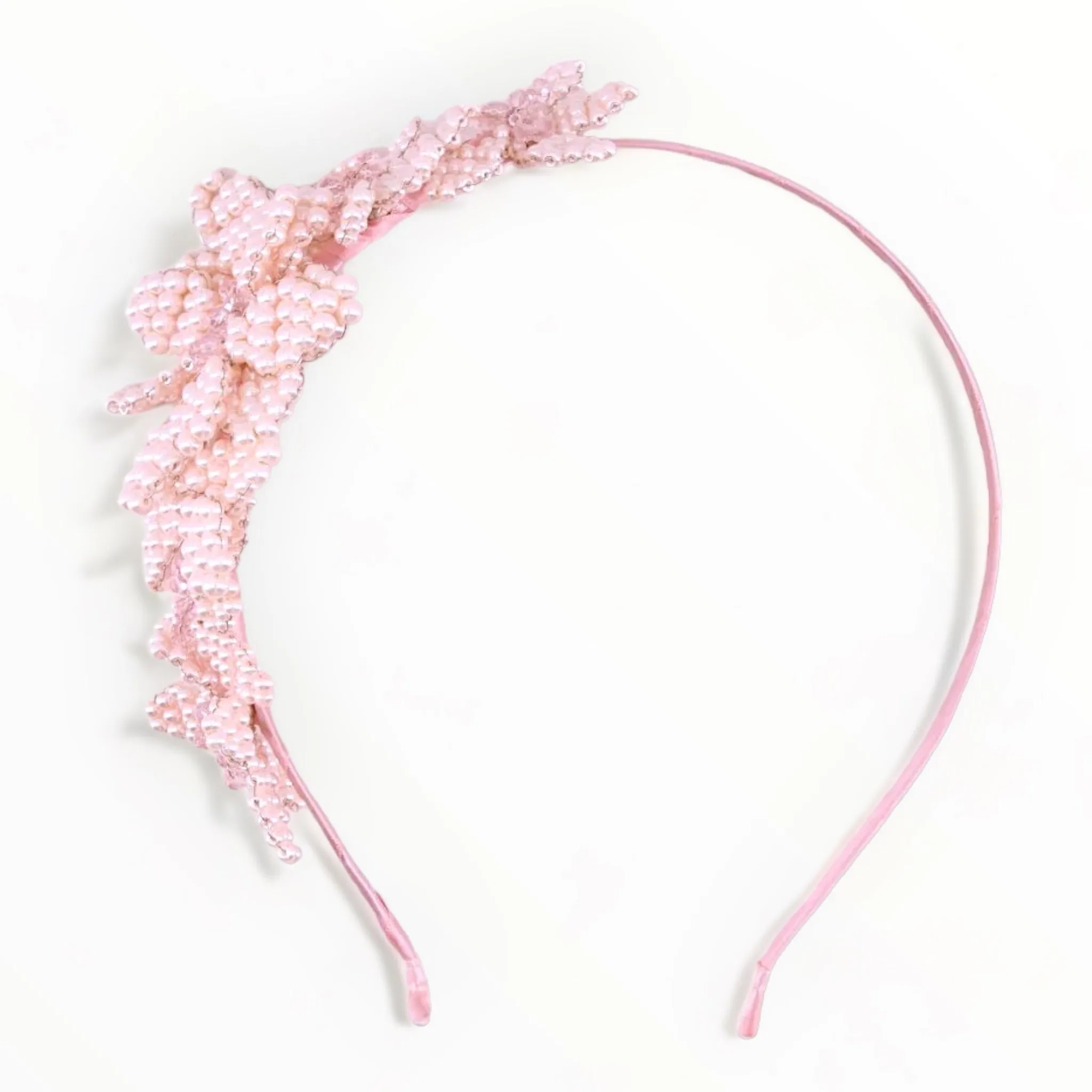 Princess of Pearls Childs Designer Pink Headband