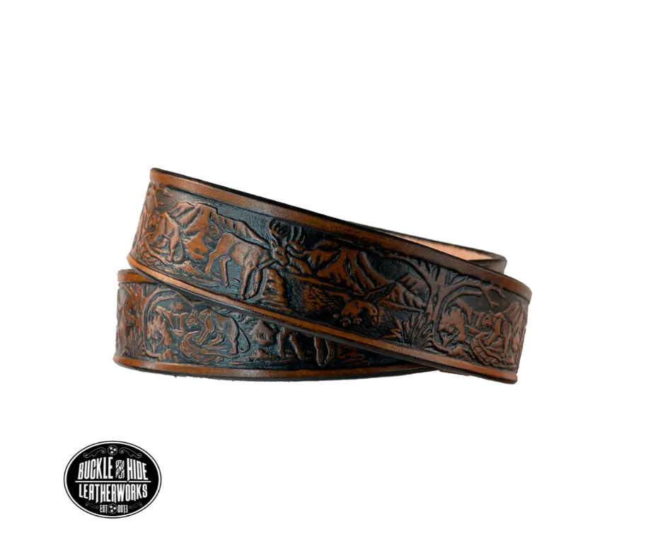 "Lil' Wilderness" Leather KIDS/CHILDRENS Name Belt