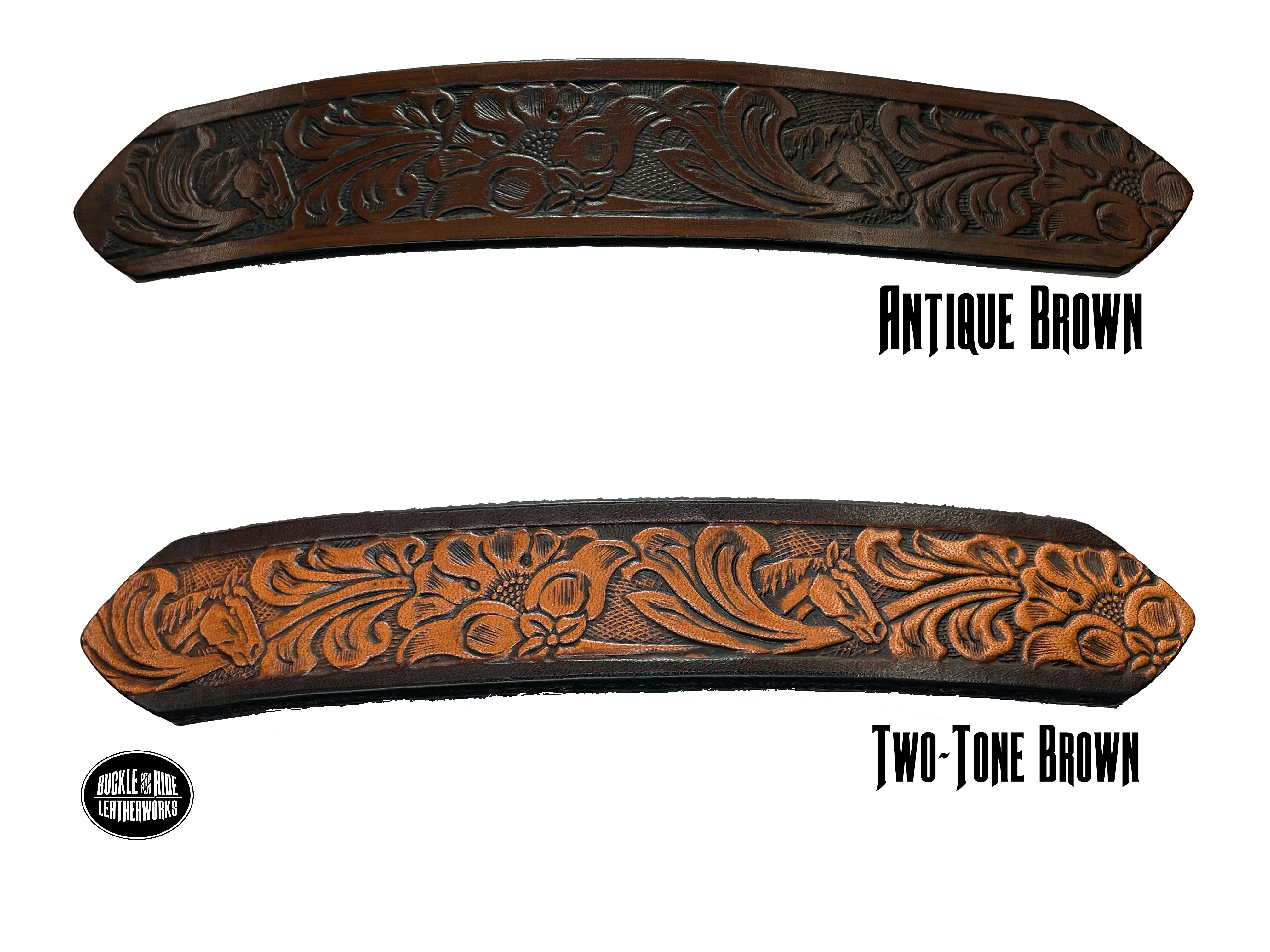 "The Mustang" Name Leather Belt