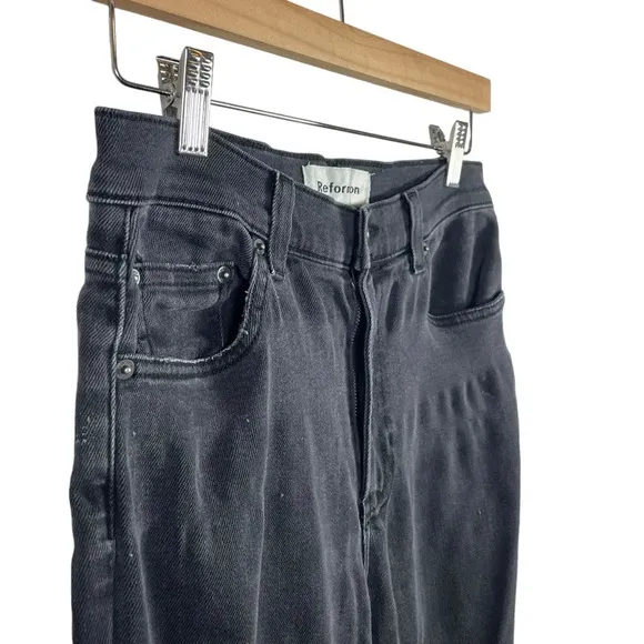 Reformation Women’s Selma High and Skinny Jeans in Fraser Black Size 28