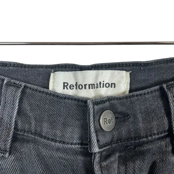 Reformation Women’s Selma High and Skinny Jeans in Fraser Black Size 28