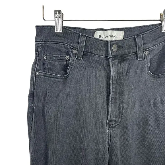 Reformation Women’s Selma High and Skinny Jeans in Fraser Black Size 28