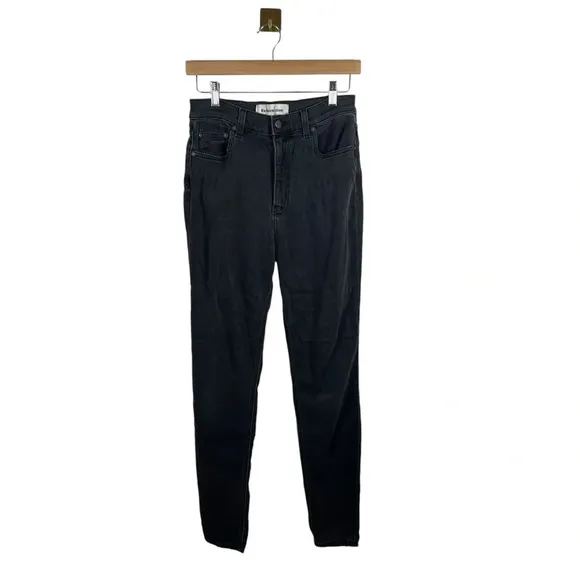 Reformation Women’s Selma High and Skinny Jeans in Fraser Black Size 28