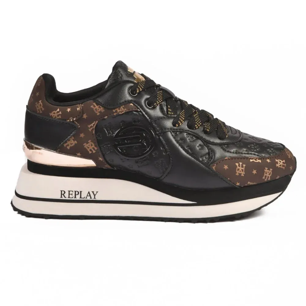 REPLAY Lucille Allover Women Sneakers RS4M0016S-WHTBRN