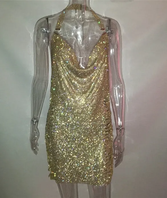 Ripped Diamante Dress