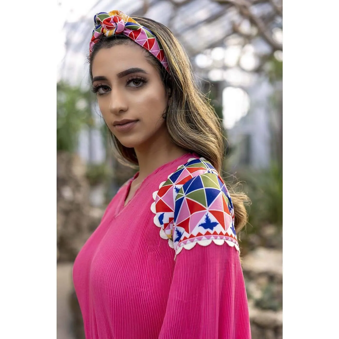 Rosa Pink Plisse Dress