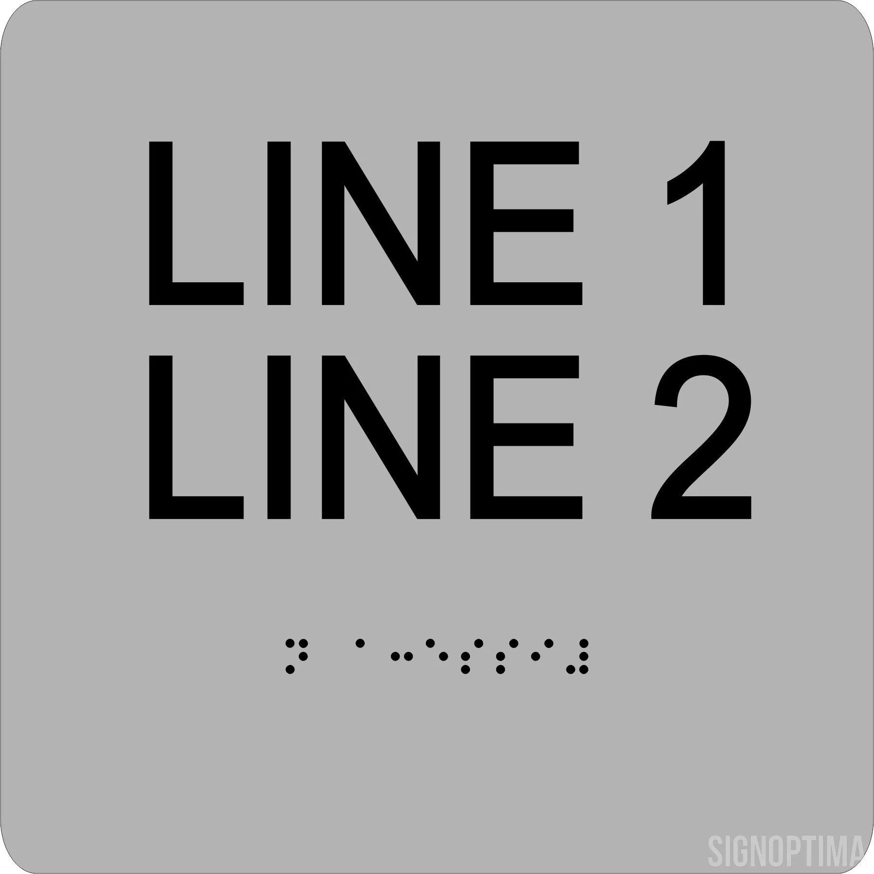 SignOptima™️ ADA Compliant Custom Sign 6"x6" (2 Line)