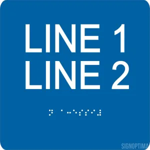 SignOptima™️ ADA Compliant Custom Sign 6"x6" (2 Line)