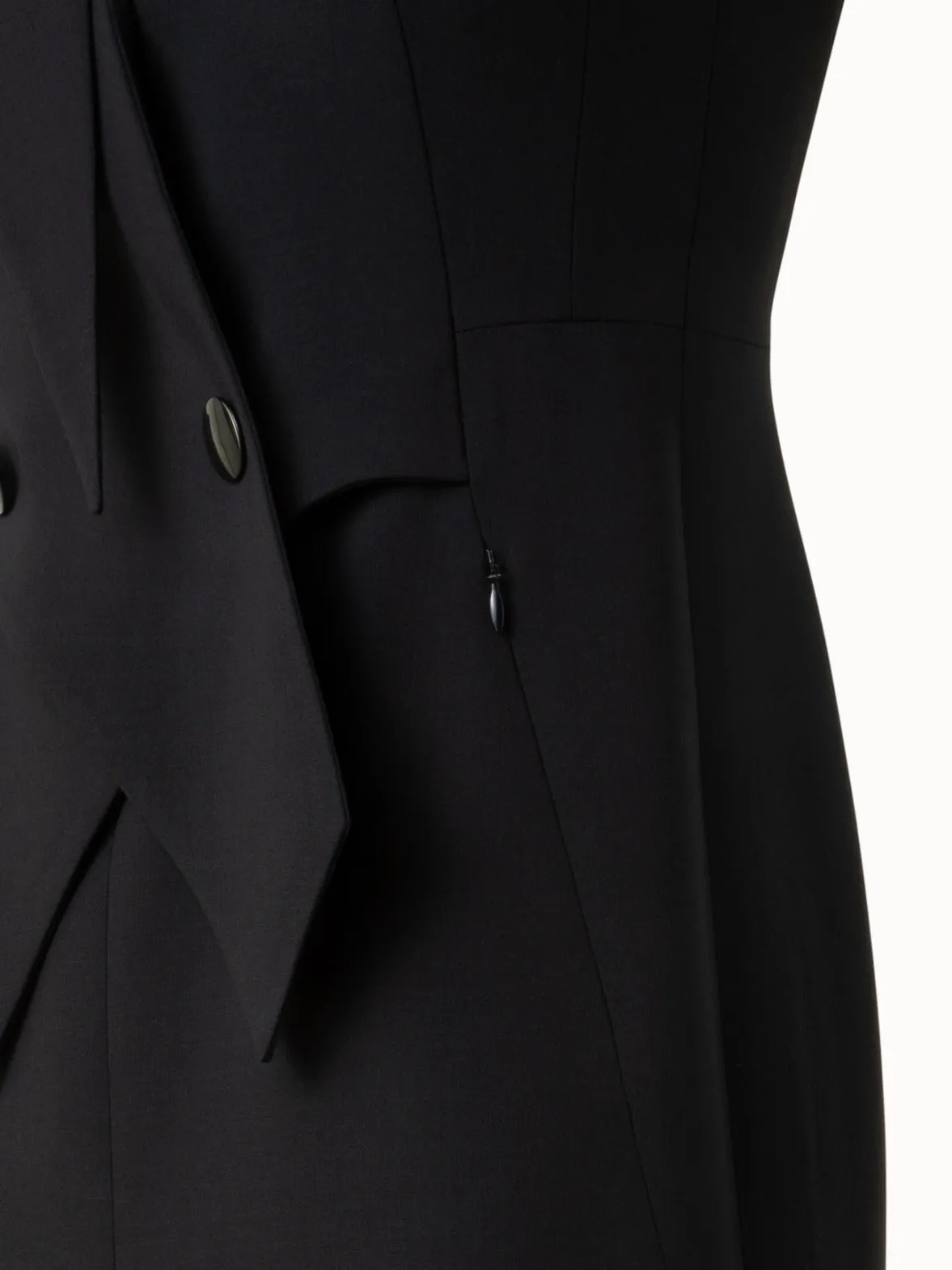 Sleeveless Blazer Dress in Wool Double-Face