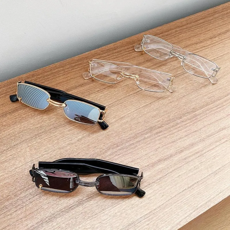 Small Rectangle Women Luxury Sunglasses Brand Designer Vintage Punk Men Sun Glasses Shades