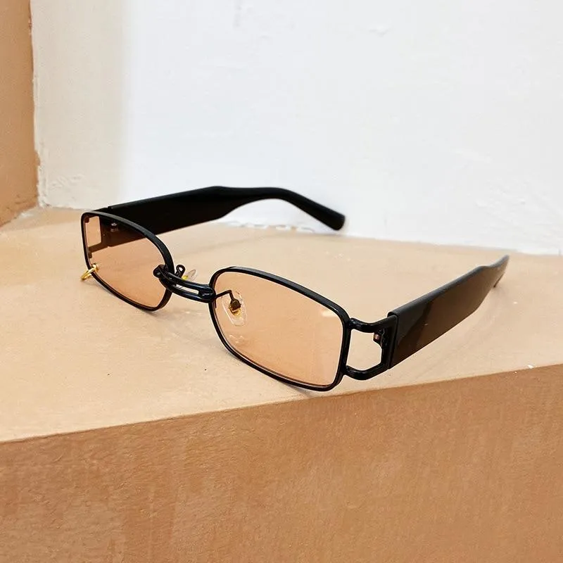 Small Rectangle Women Luxury Sunglasses Brand Designer Vintage Punk Men Sun Glasses Shades