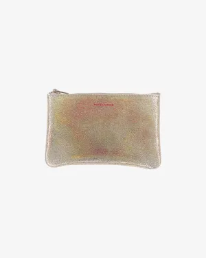 Small Zip Pouch | Hologram Golden