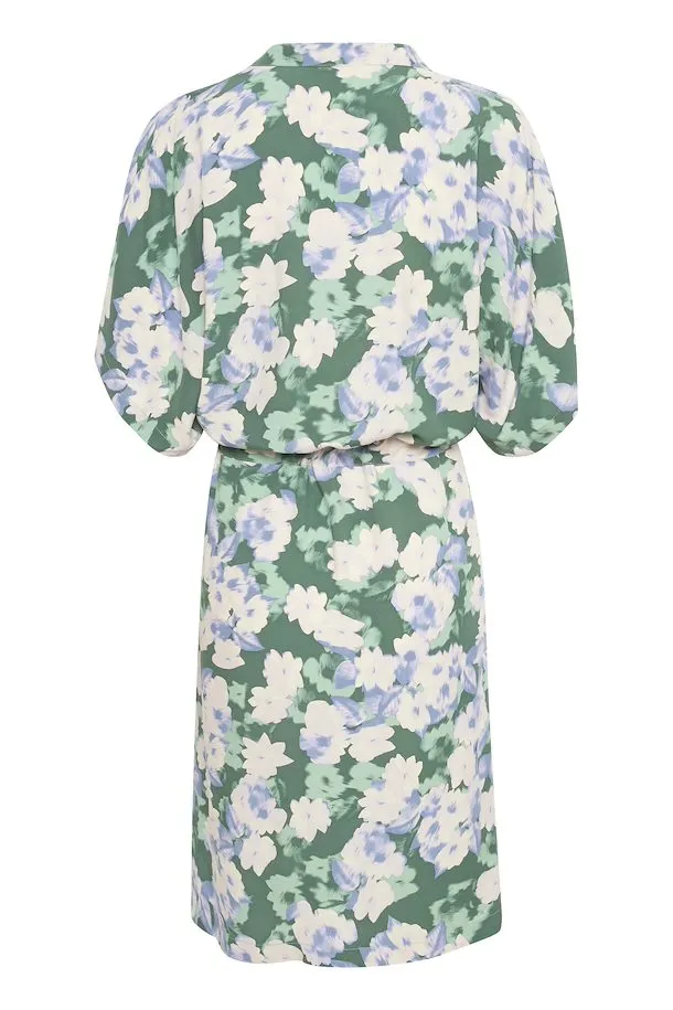 Soaked In Luxury Arowe Dress in Green Diffuse Print