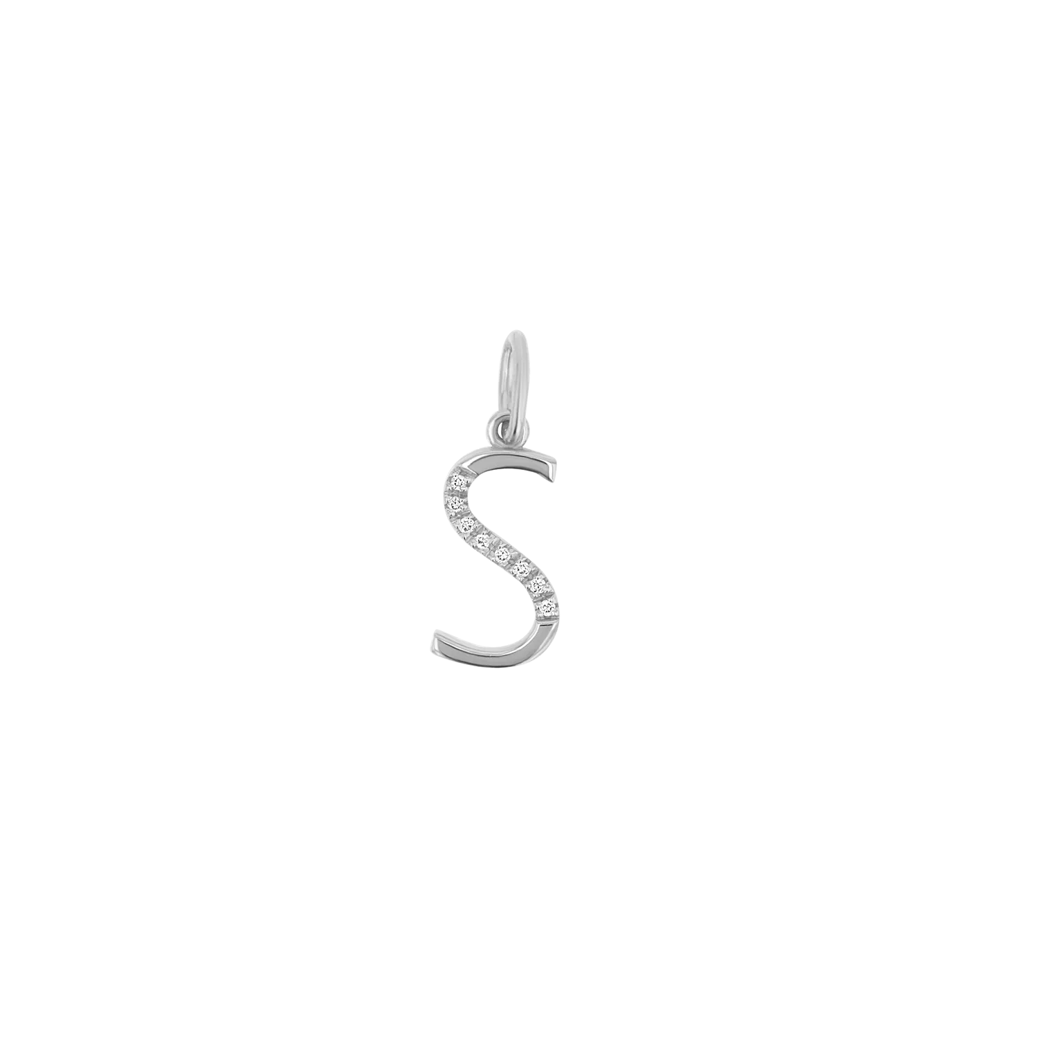 Sprinkle Diamond Initial Charm