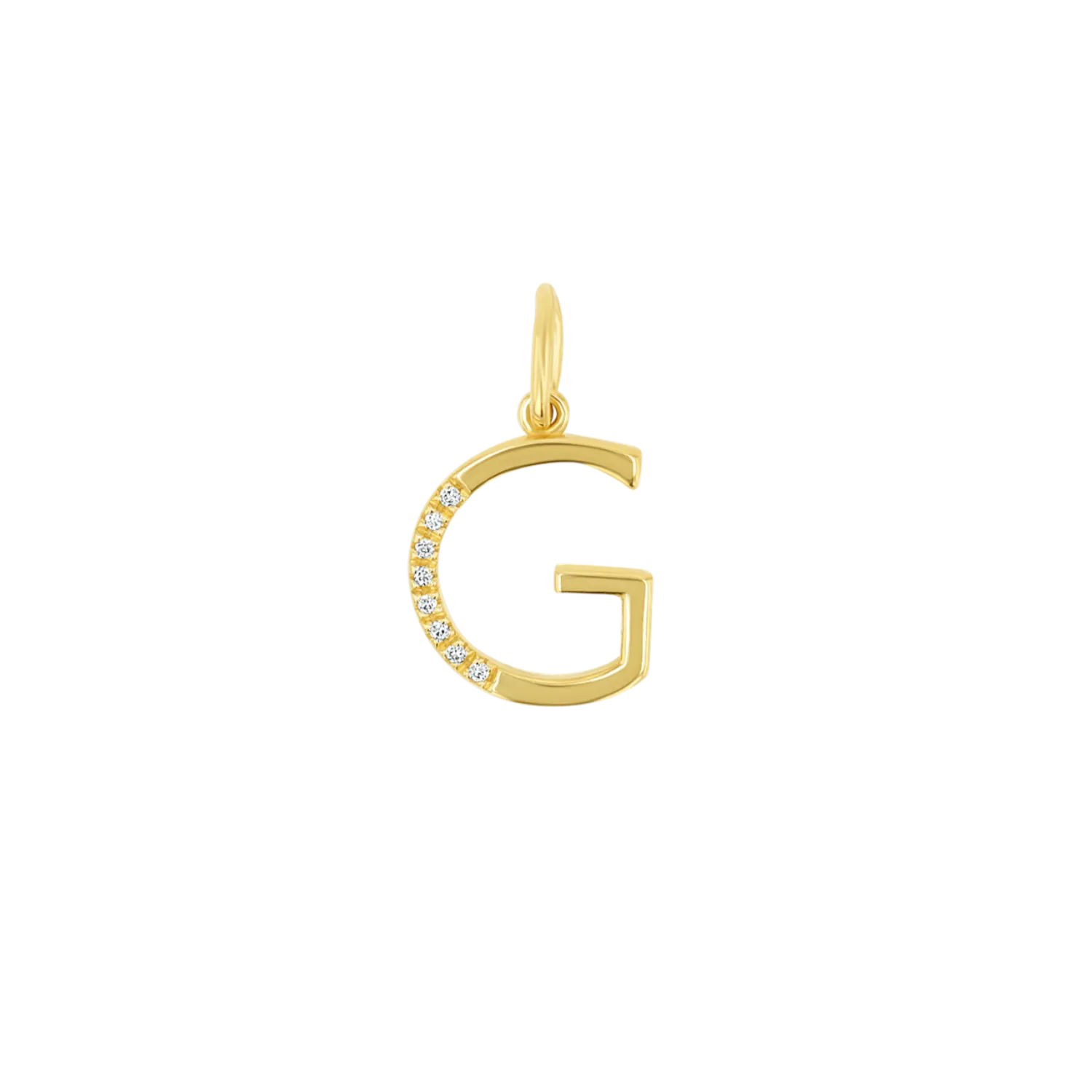 Sprinkle Diamond Initial Charm
