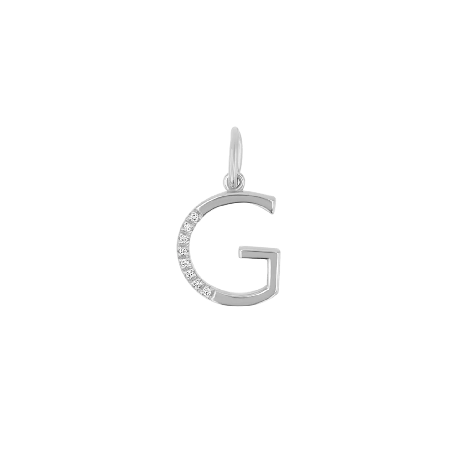 Sprinkle Diamond Initial Charm