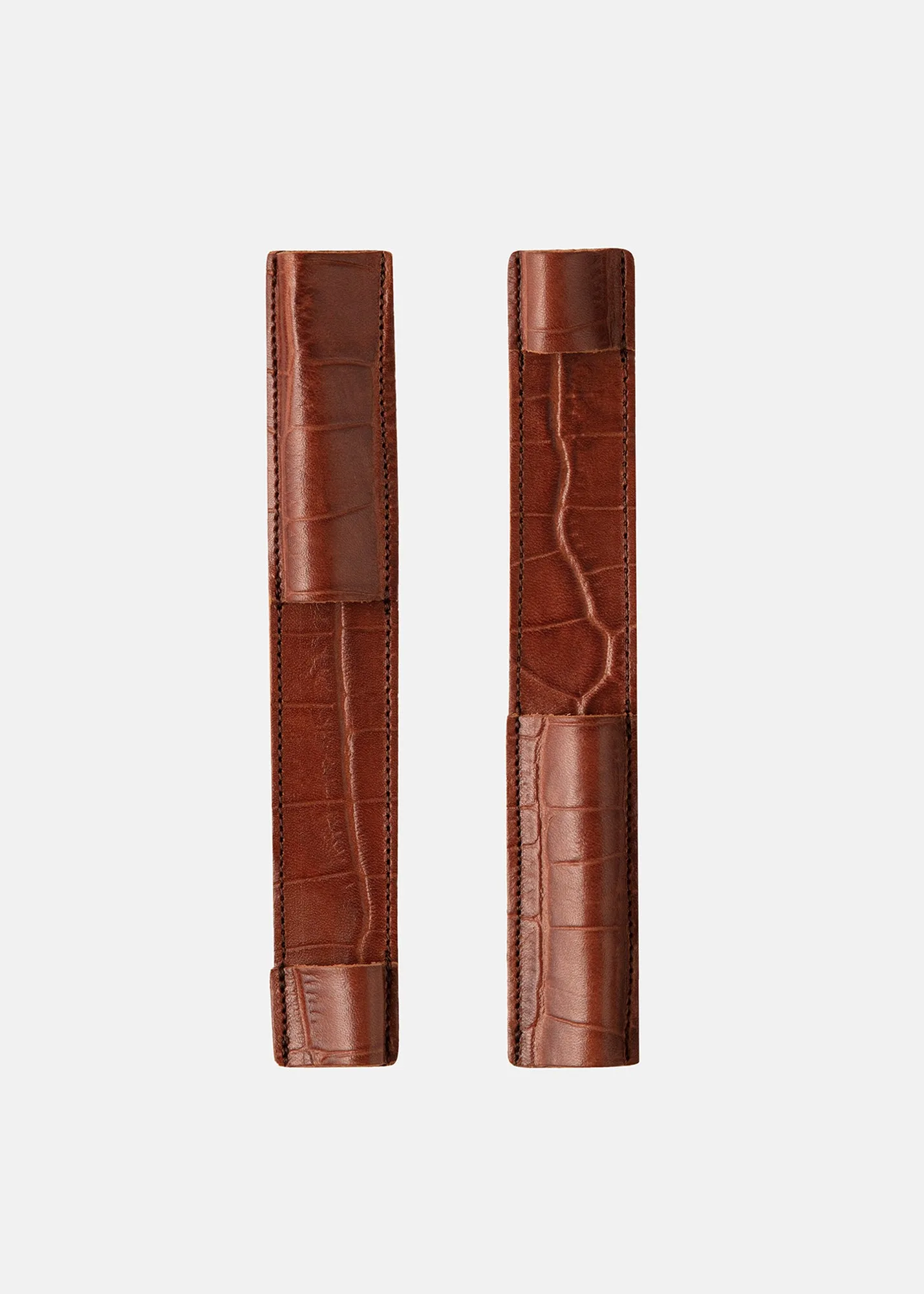 Spur Protectors Chestnut Brown Croco