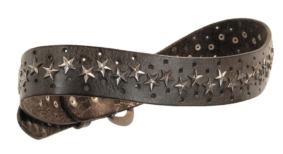 Star Curved Handmade Leather Belt