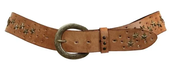 Star Curved Handmade Leather Belt