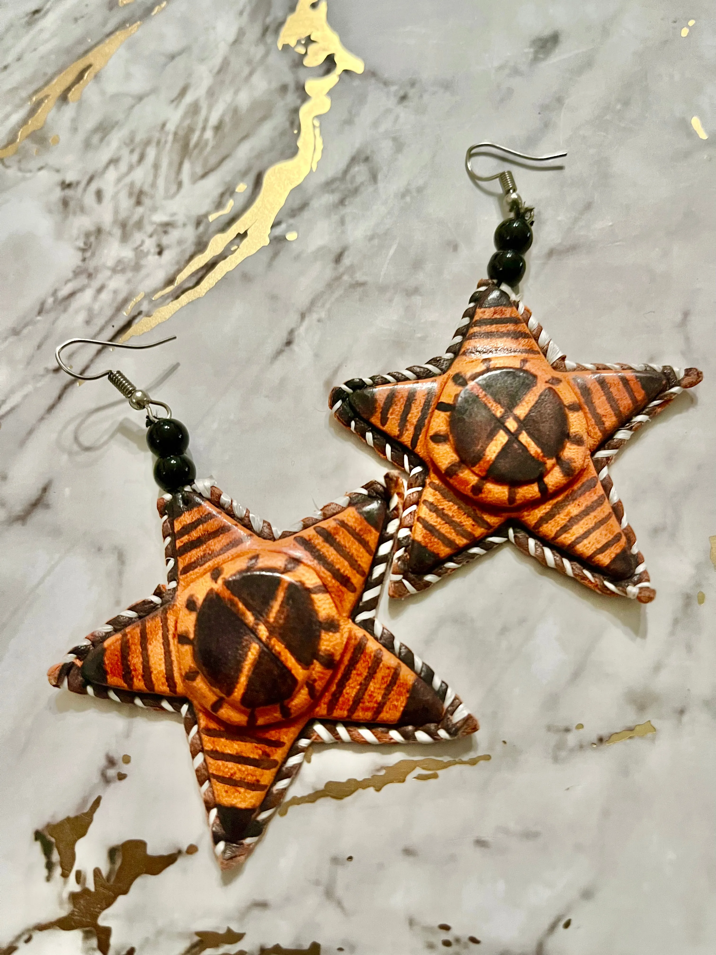 Starla Leather Earrings