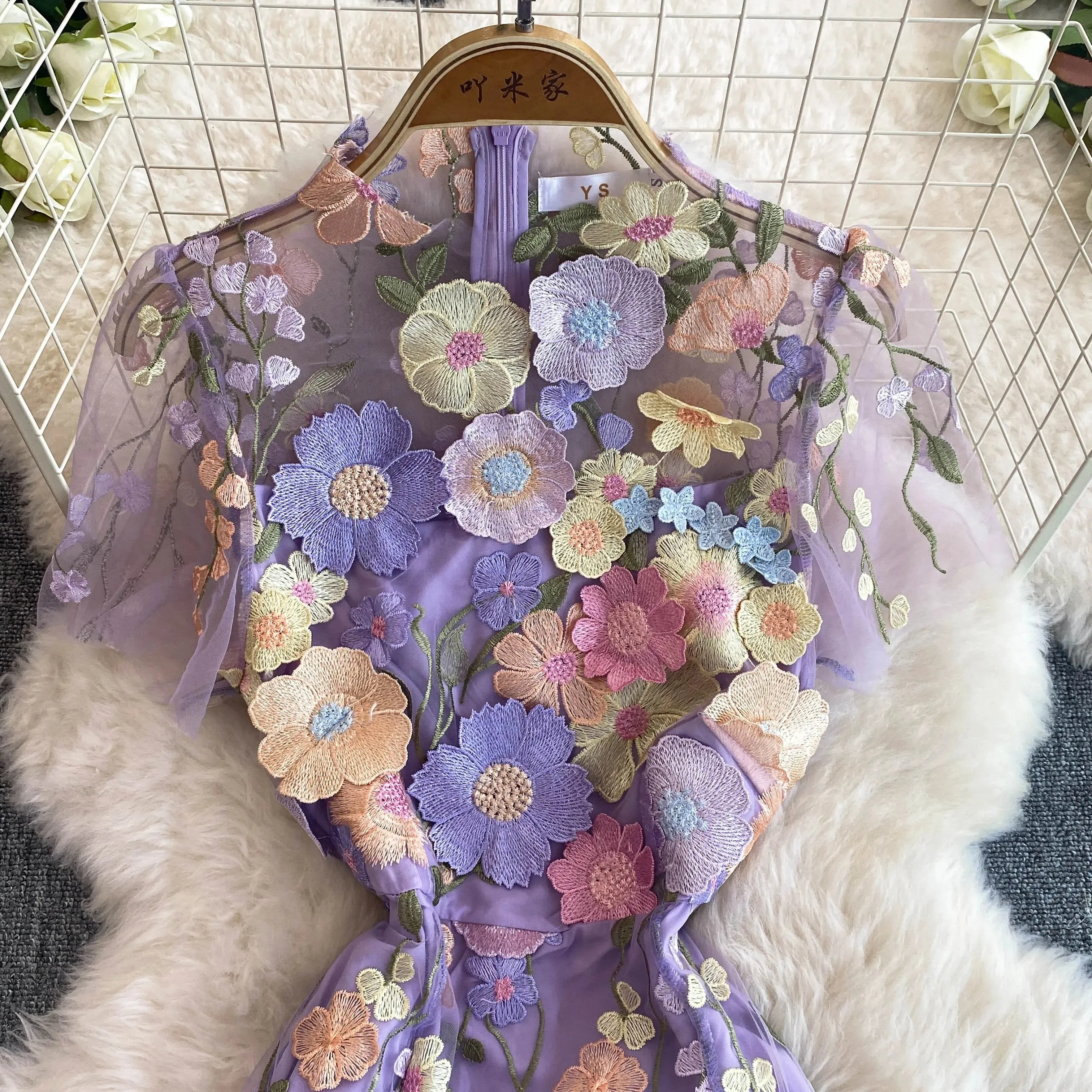 Summer High-end Embroidery Lace Dress