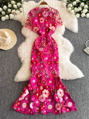 Summer High-end Embroidery Lace Dress