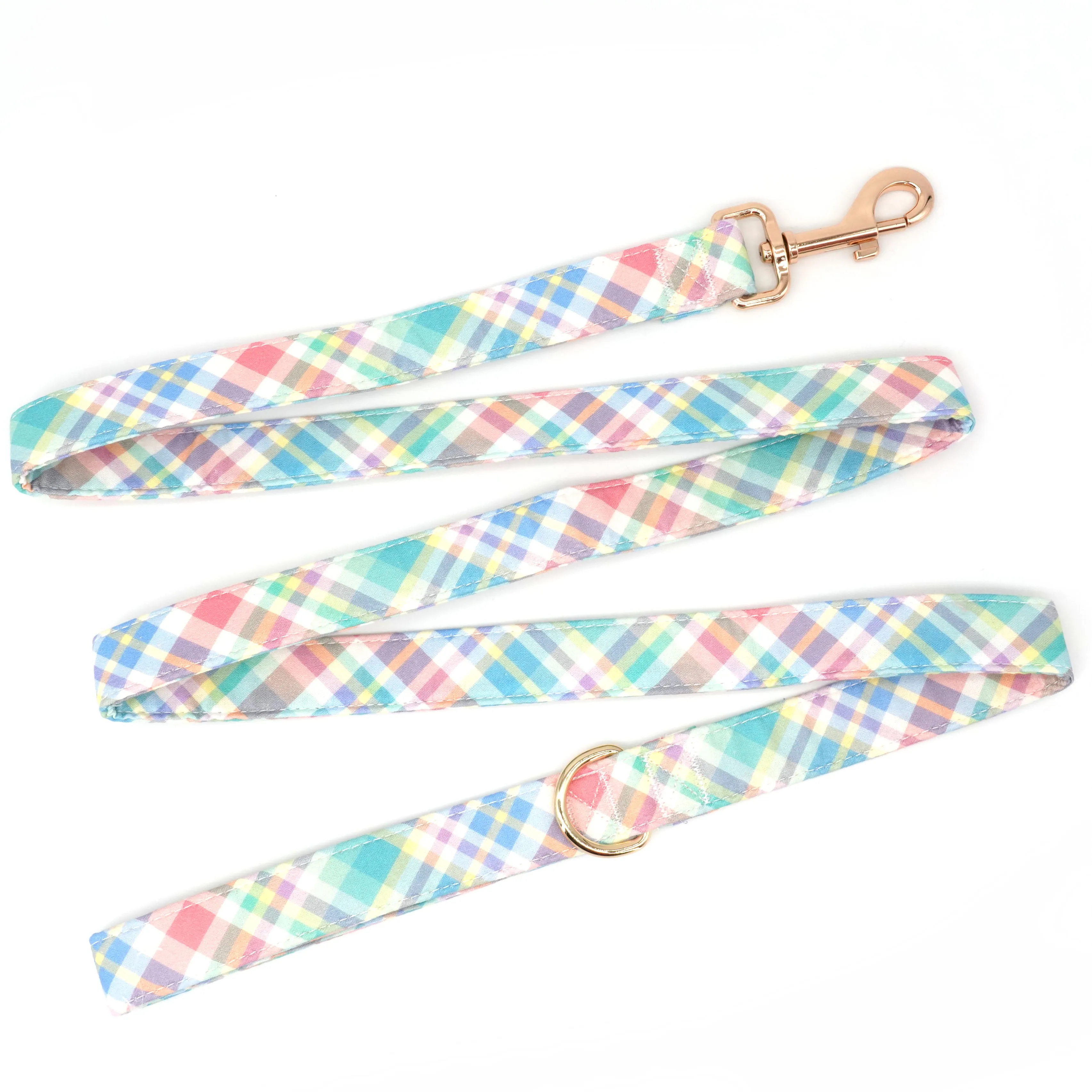 Summer Plaid Fashions: Personalized Collar And Leash