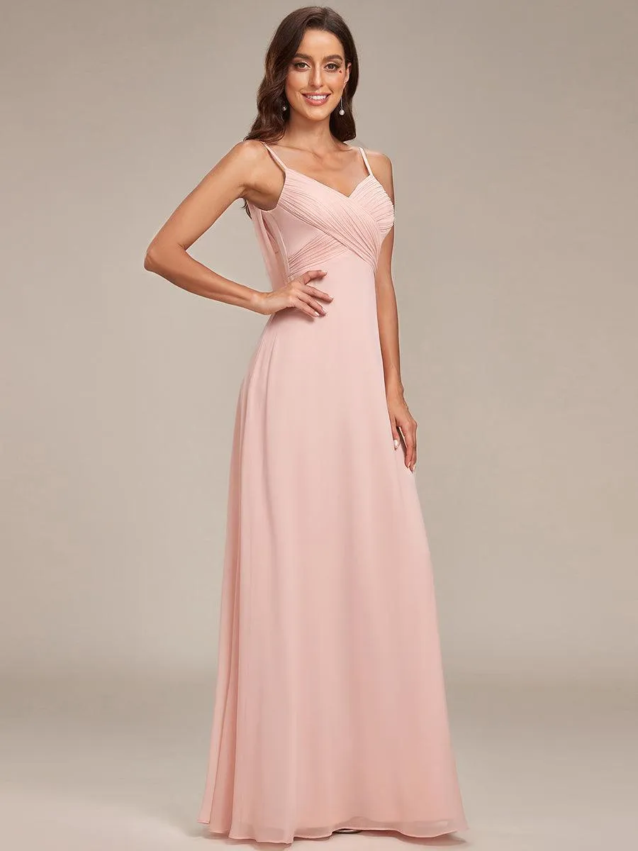 Taille personnalisée Robe demoiselle d'honneur drapée au dos décolleté en cœur