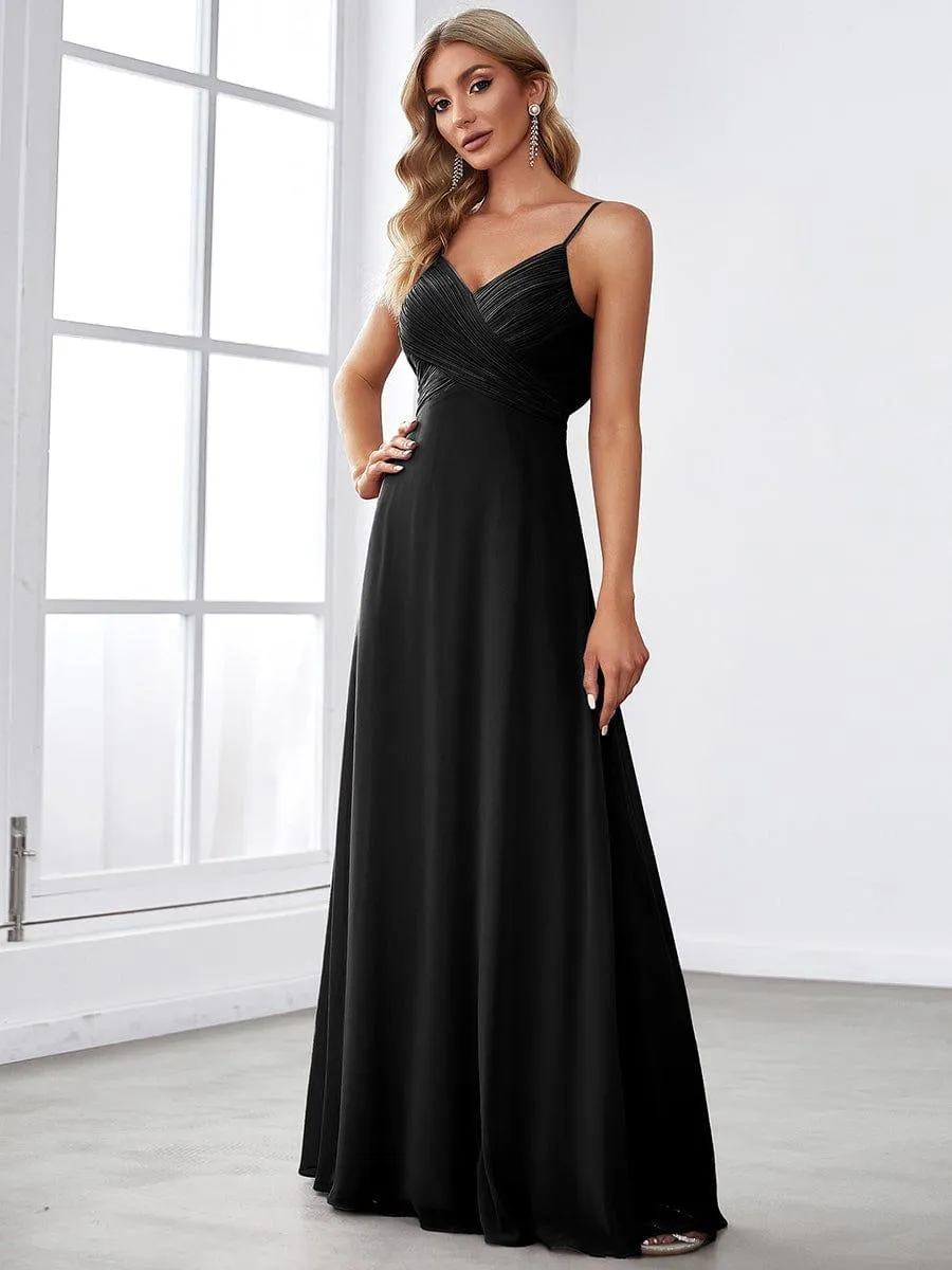 Taille personnalisée Robe demoiselle d'honneur drapée au dos décolleté en cœur